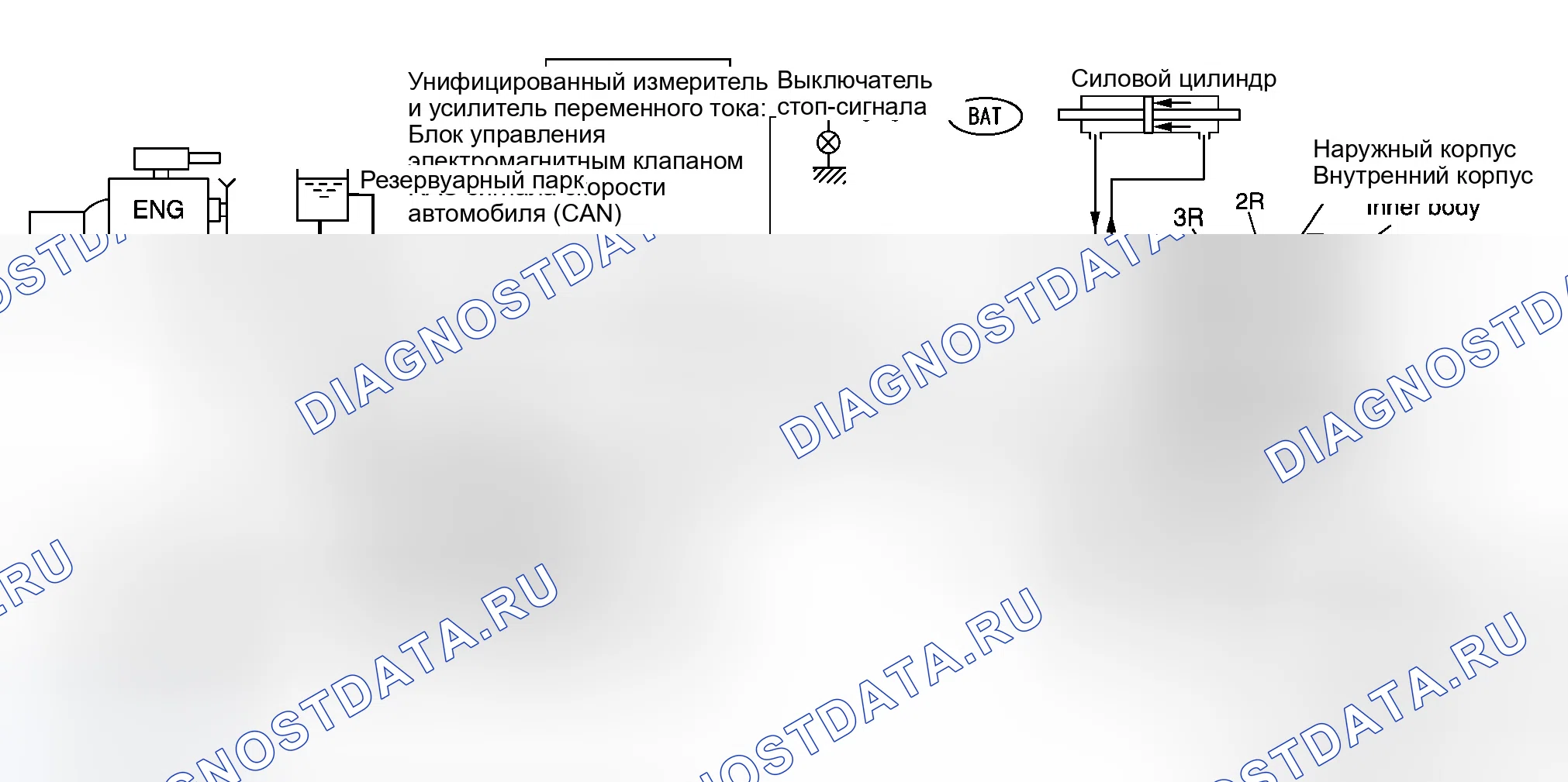 Рис. 2: Компоненты (модели с задним активным рулевым управлением). Infiniti M35 III