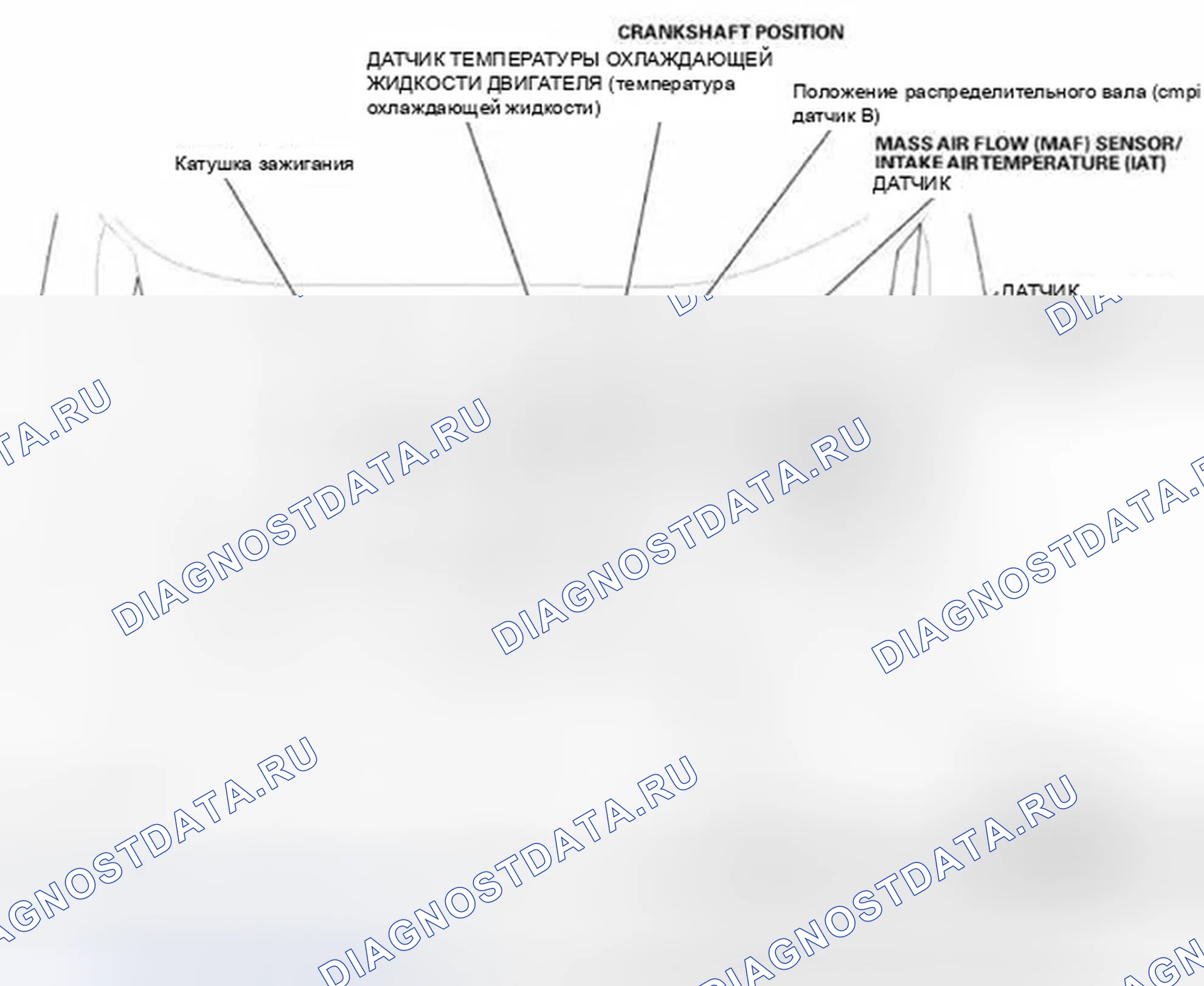 Рис. 1131: Индекс местоположения компонентов системы Pgm-FI (K24Z7). Honda Civic IX
