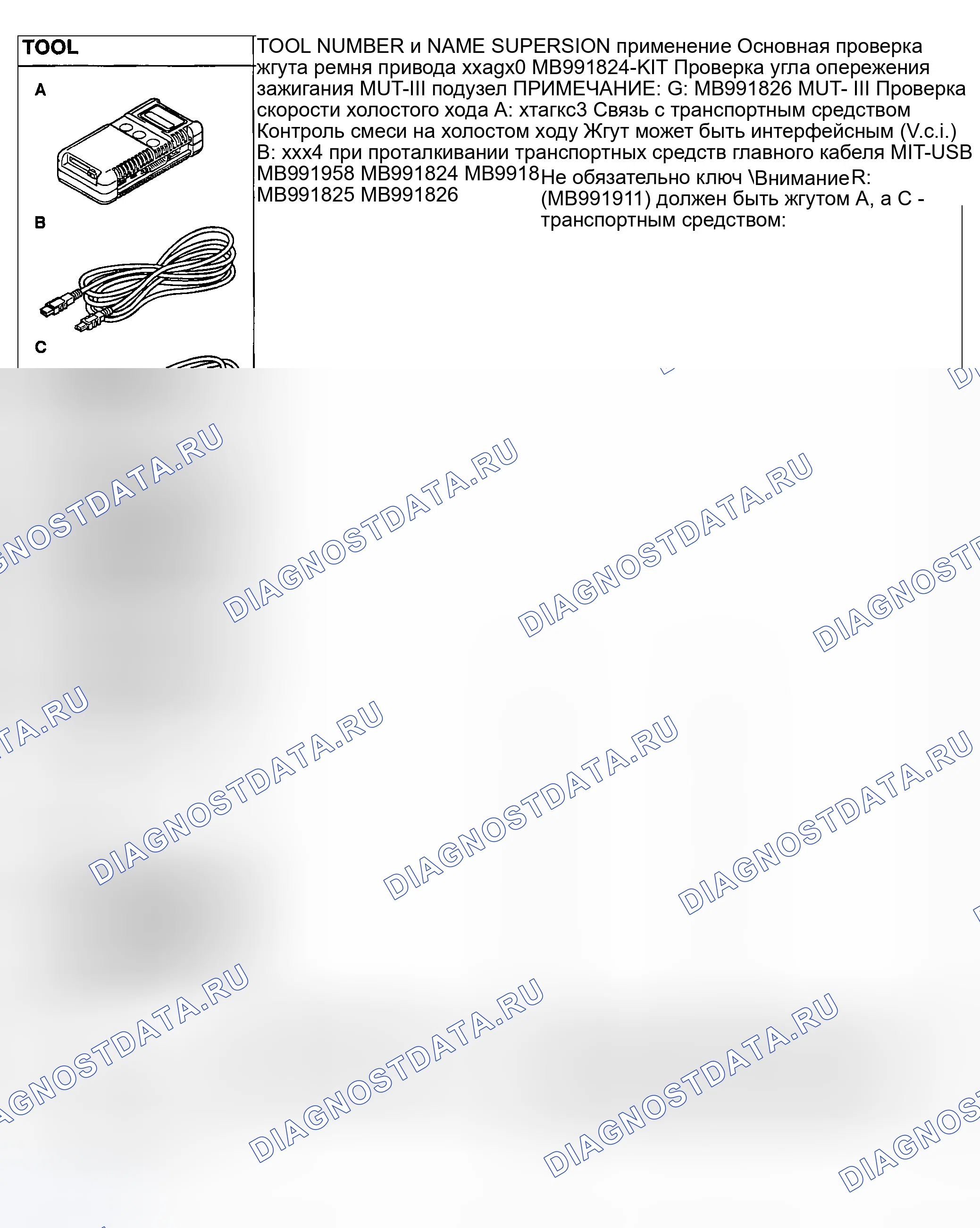 Рис. 457: СПЕЦИАЛЬНЫЕ ИНСТРУМЕНТЫ. Mazda MX-5 NA