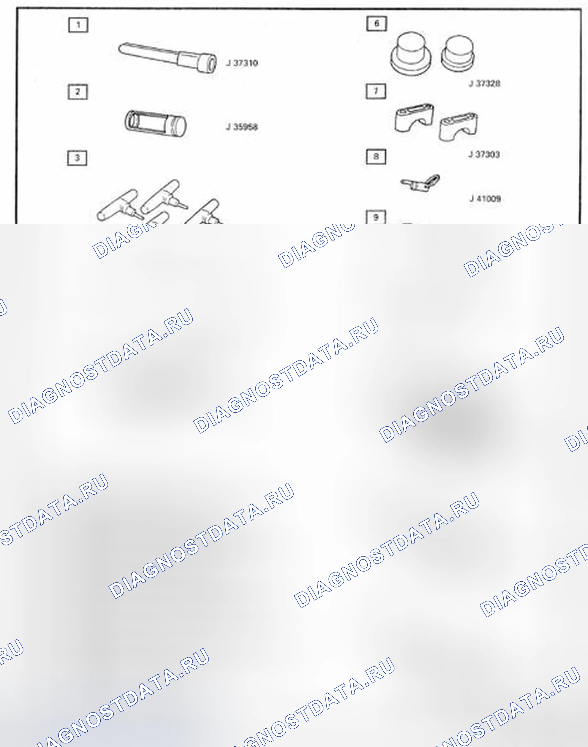 Рис. 44: Таблица специальных инструментов (1 из 3). Chevrolet Corvette C4