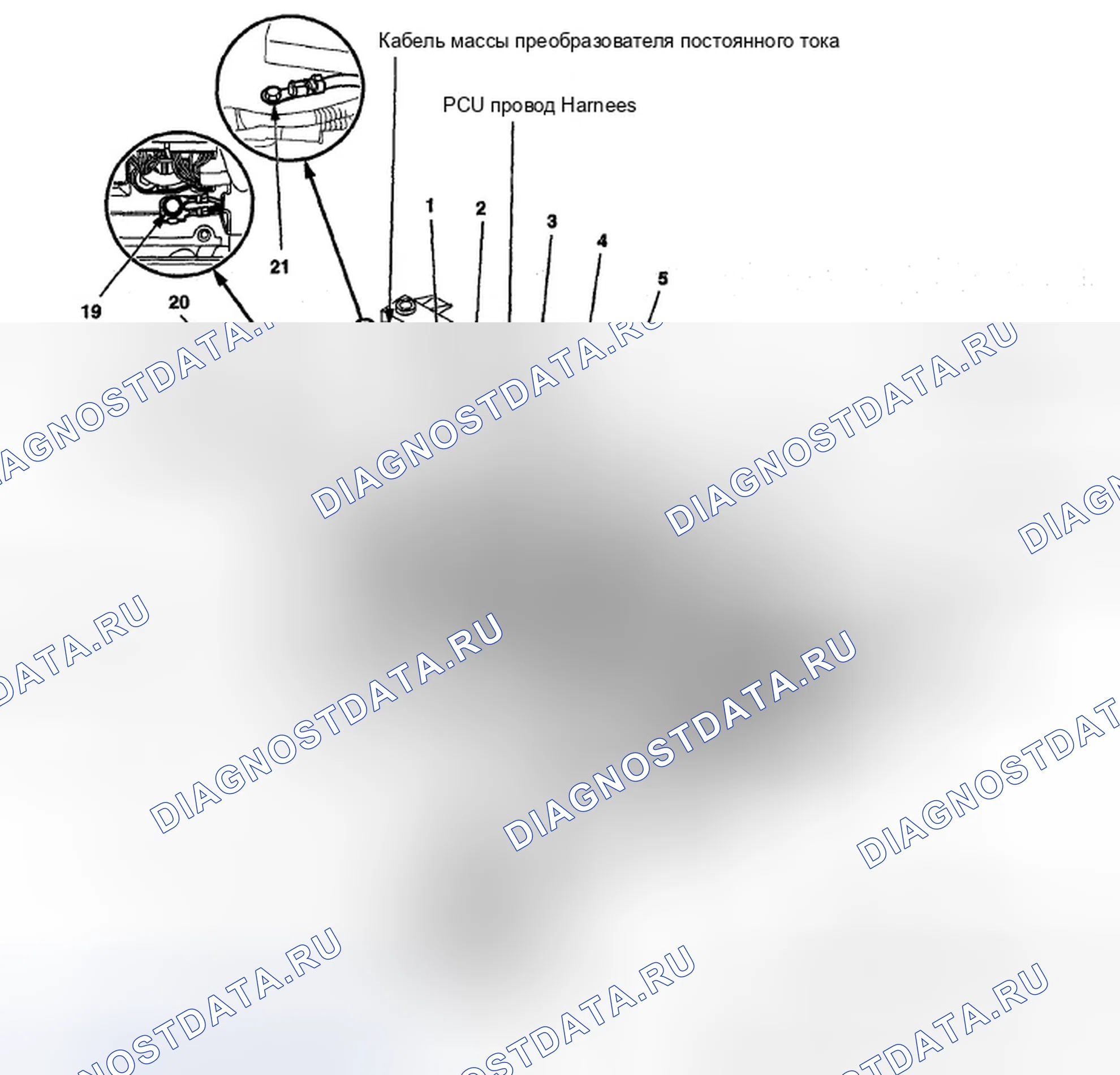 Рис. 633: Идентификация кабеля U, V и W фазы (203-33). Honda Insight ZE2