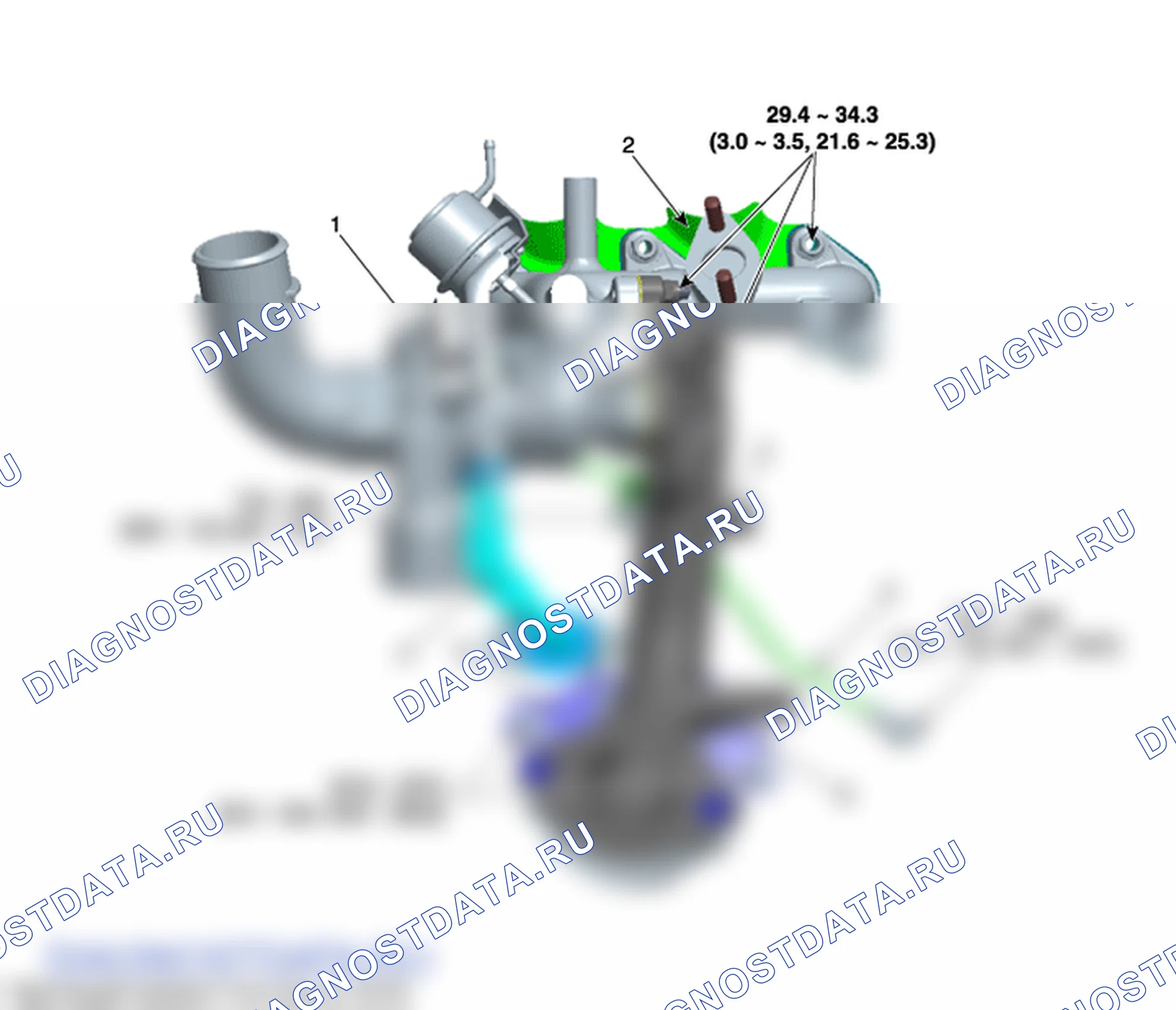 Детали выпускного коллектора. Hyundai i20 GB