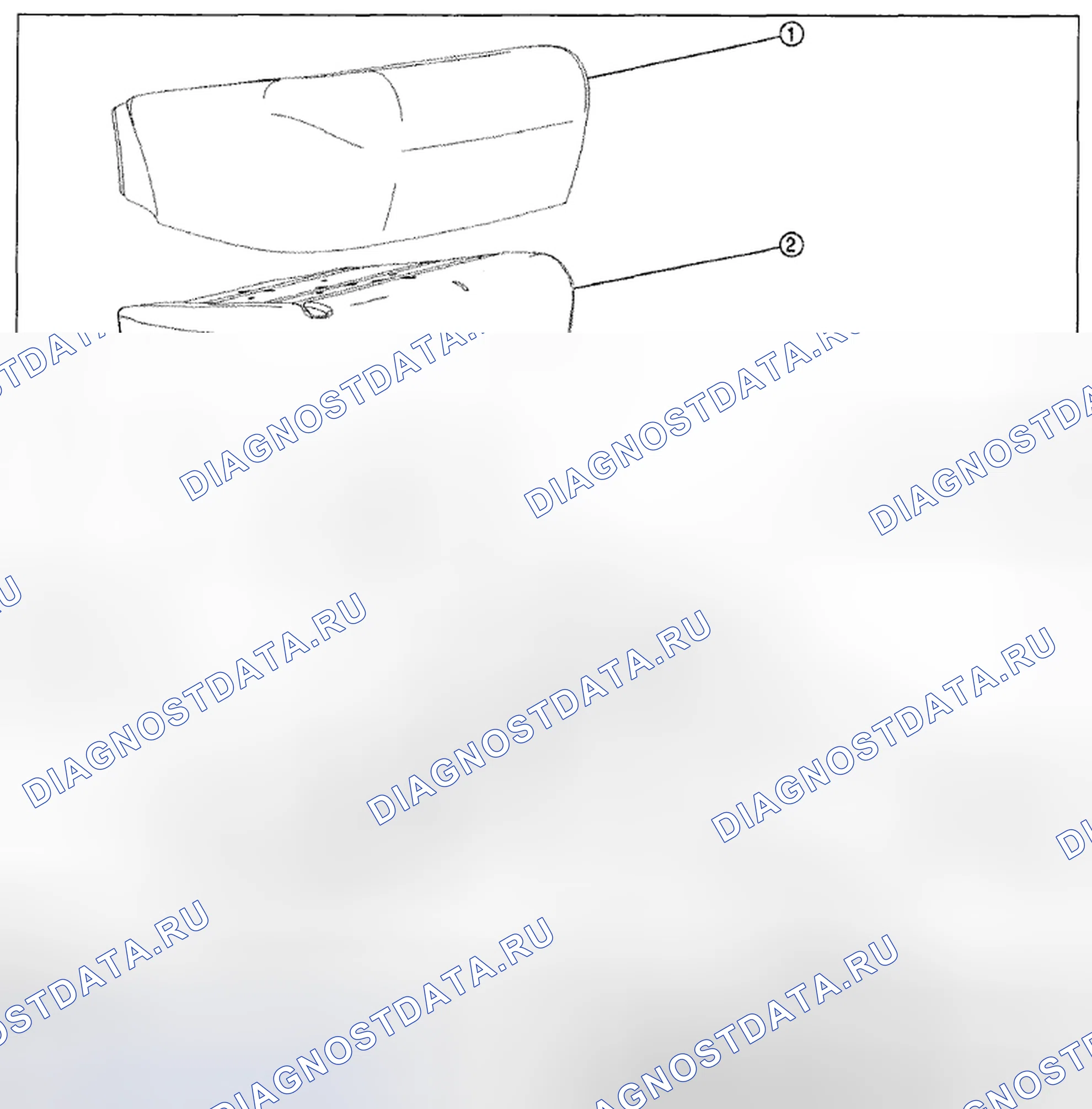 Рис. 20: РАЗБОРКА / СБОРКА ПОДУШКИ ЗАДНЕГО СИДЕНЬЯ. Mazda Tribute II