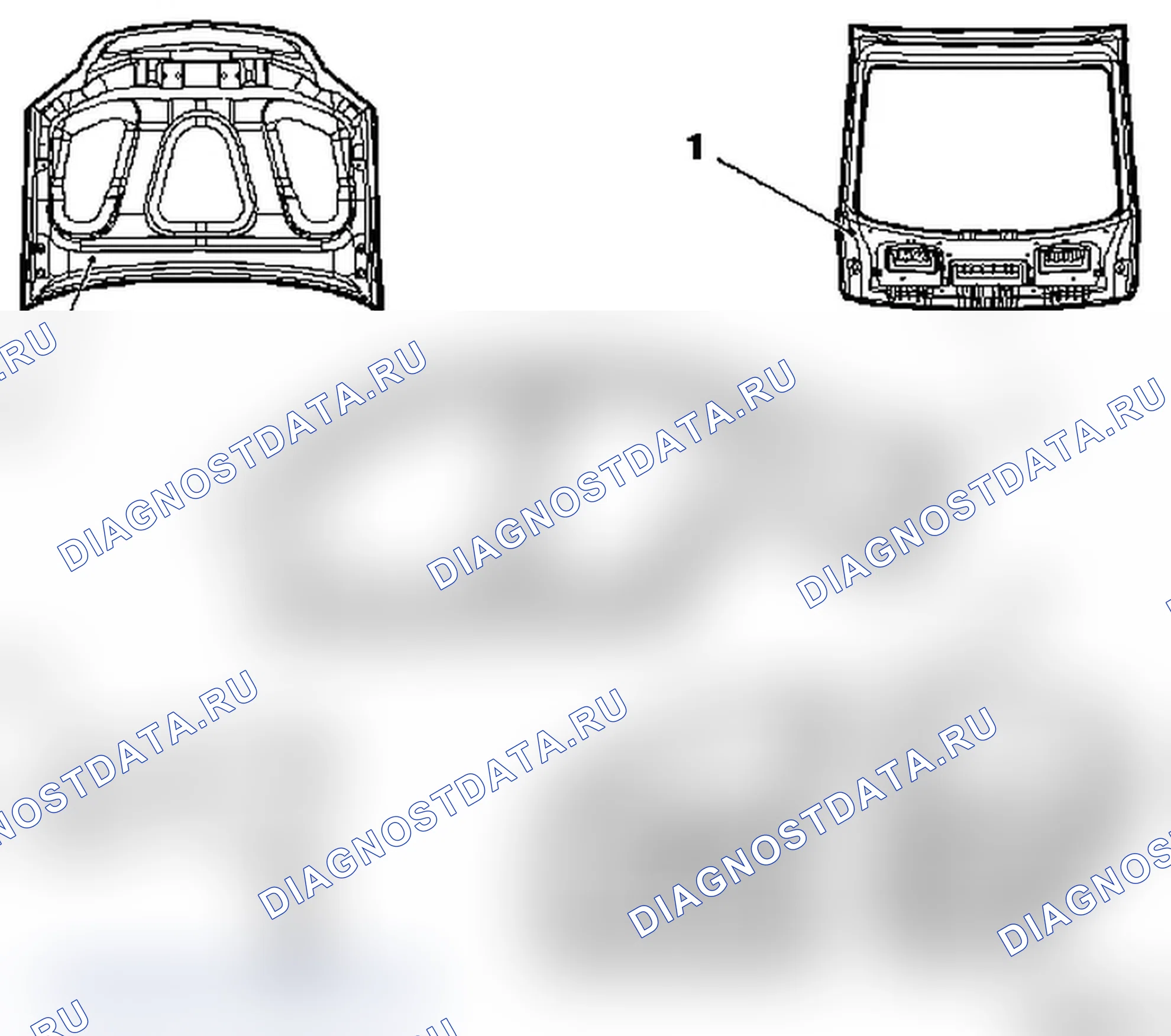 Участки внутреннего лакокрасочного покрытия - модель F 68. Opel Vectra C