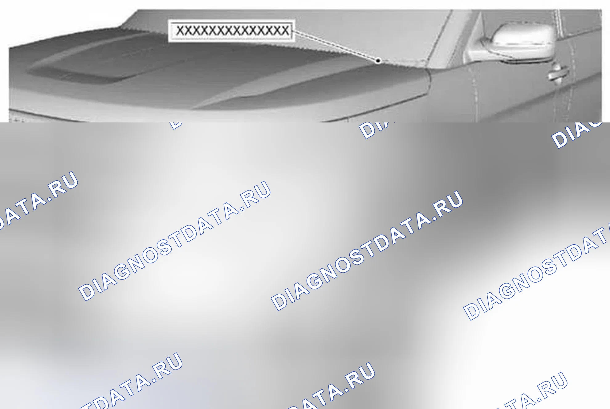 Рис. 1: Локатор тегов VIN. Ford Explorer V