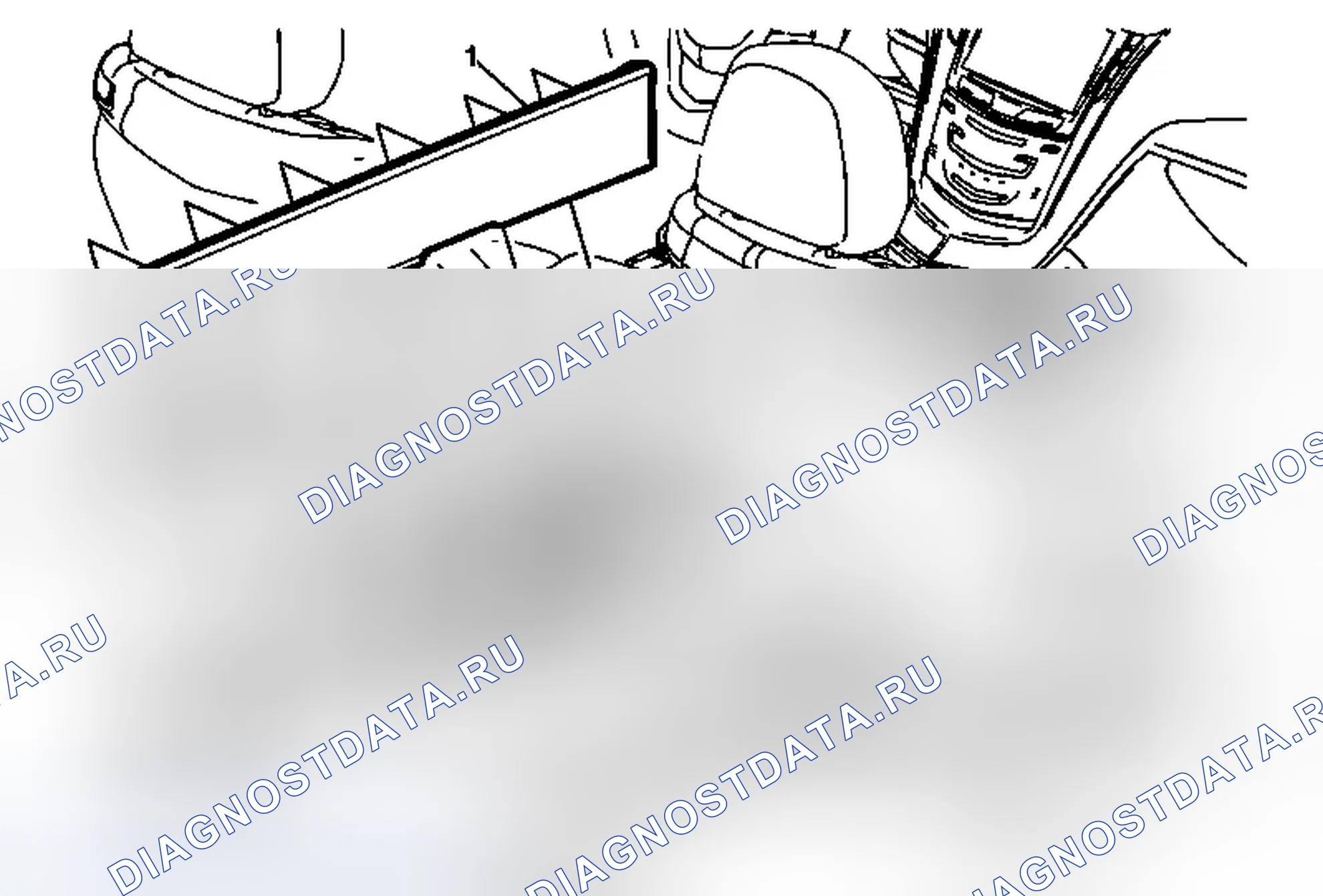 Рис. 105: Замена боковой обивка задней консоли переднего пола - правая сторона. Cadillac ELR I