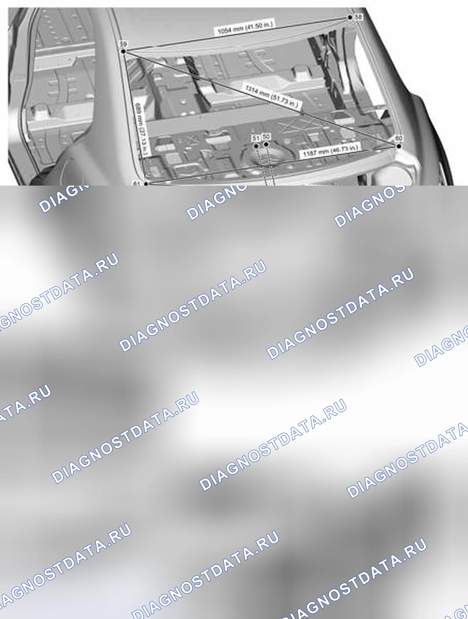 Рис. 203: Размеры задней части кузова. Suzuki Kizashi I