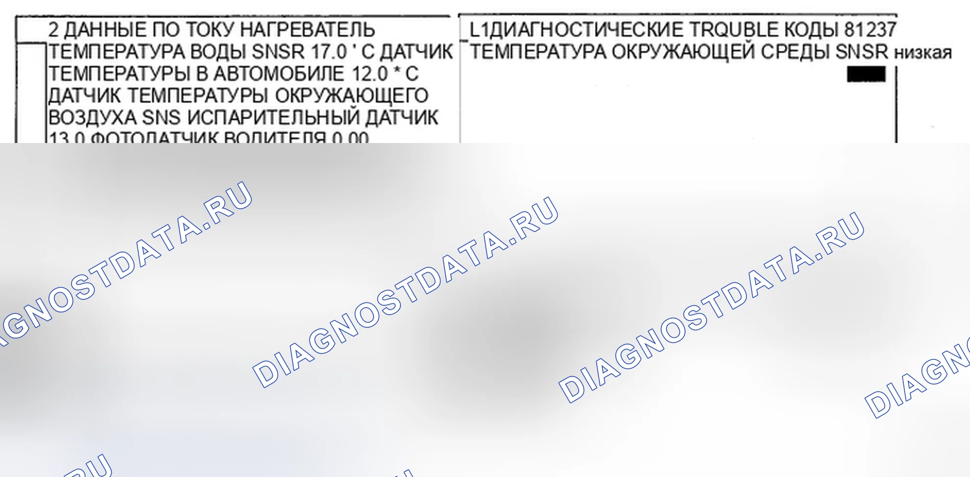 Рис. 9: МОНИТОРИНГ ДАННЫХ SCANTOOL. Hyundai Sonata V рестайлинг