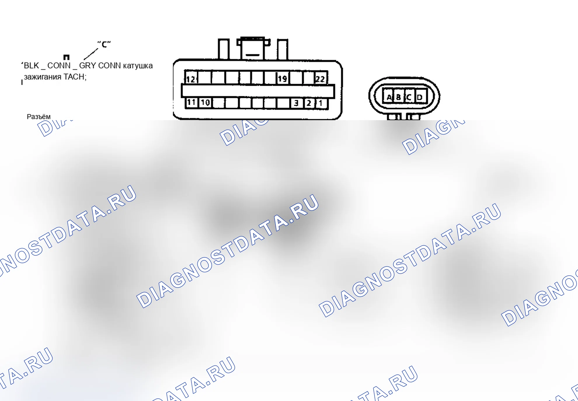 Рис. 274: Схема C4B. Проверка системы зажигания 2,5 л. Chevrolet Celebrity I