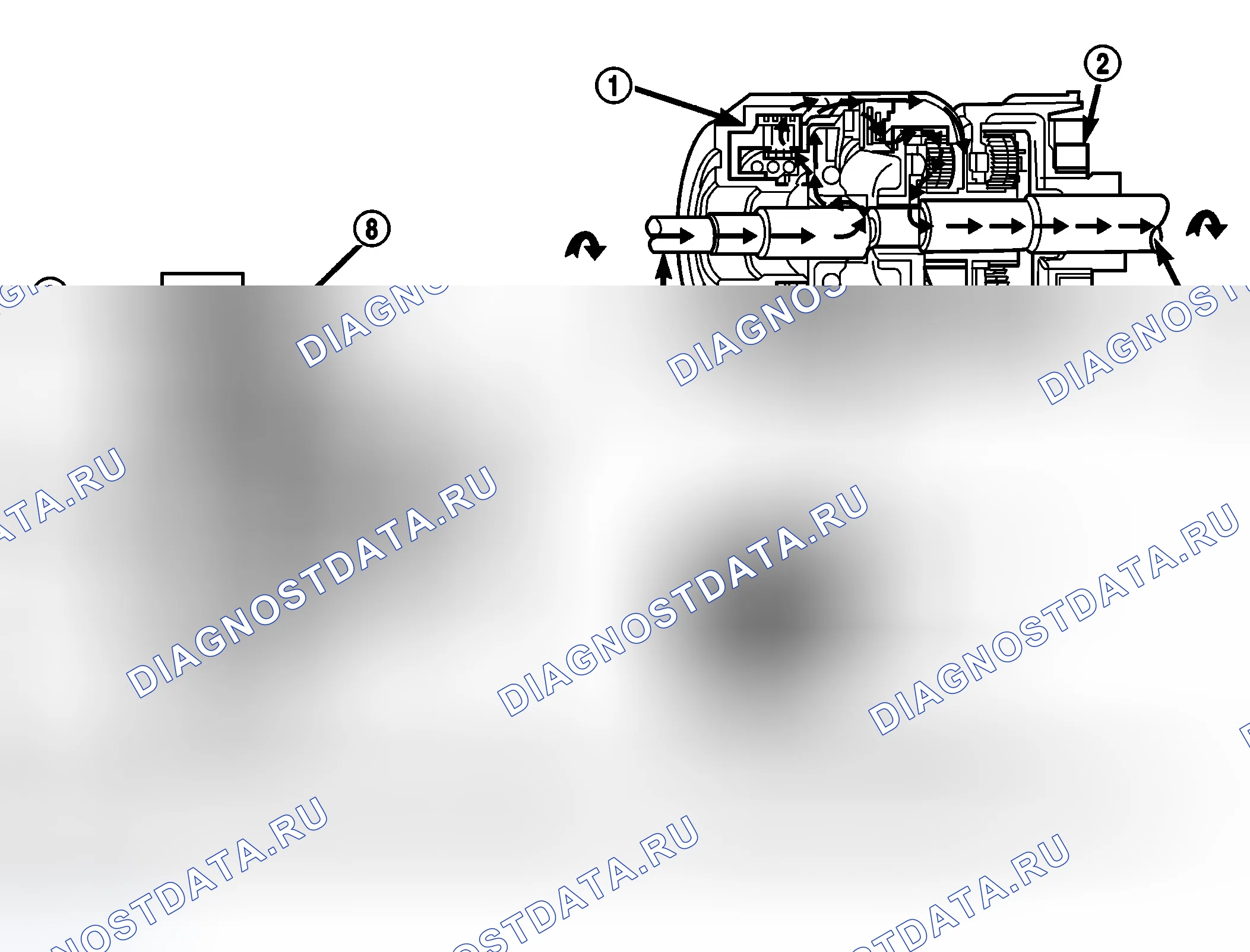 Рис. 746: ПОТОК МОЩНОСТИ ПРЯМОГО ПРИВОДА. Dodge Pickup R2500 