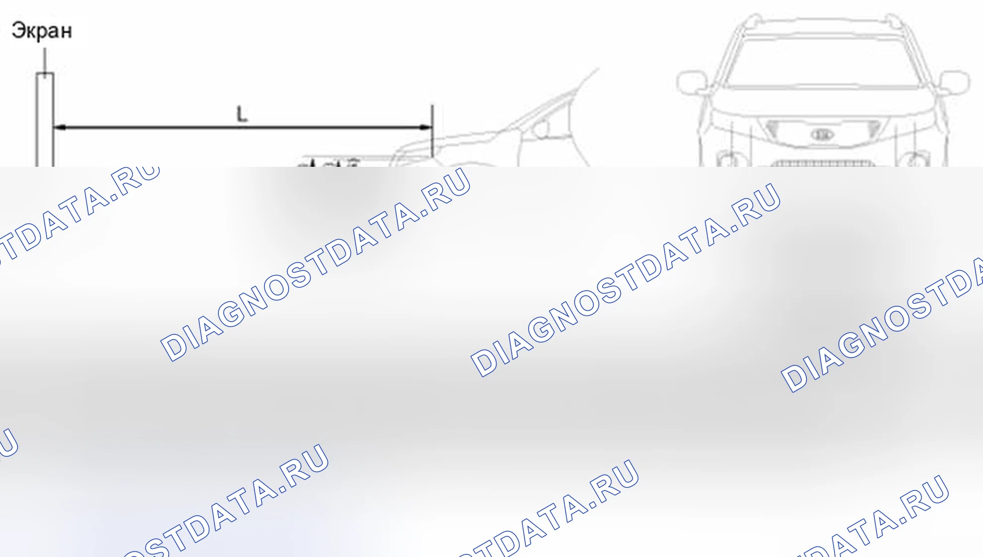 Рис. 43: Точка прицеливания фары и противотуманной фары. Geely SC7 I