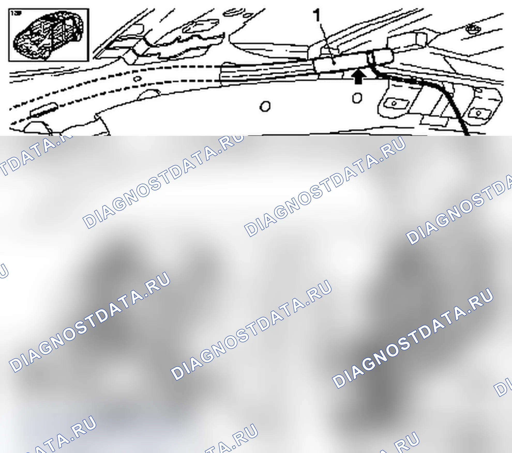 Замена водосточного шланга, приводной узел сзади (модель F 68, F 69). Opel Signum I рестайлинг
