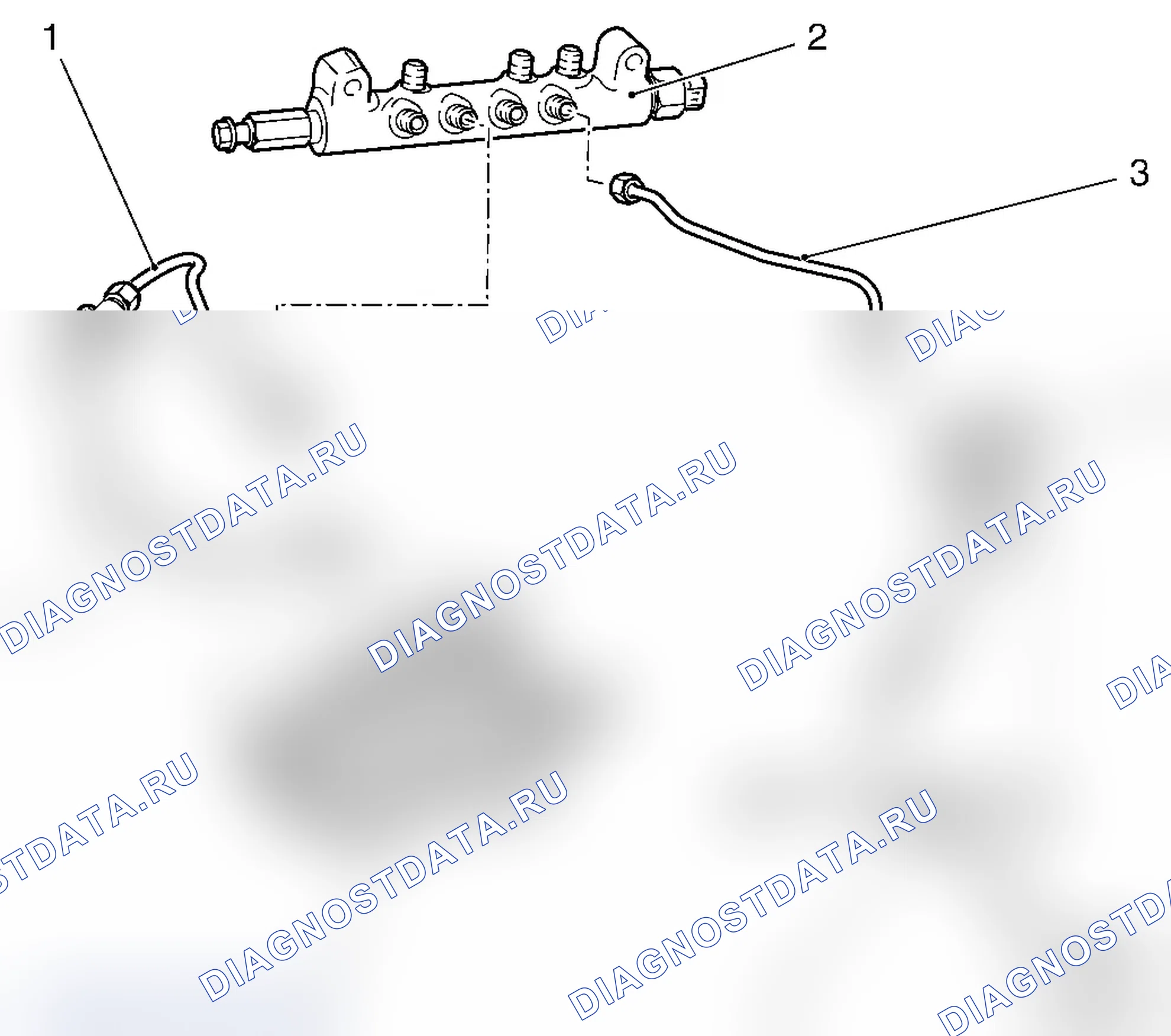 Иллюстрация с таблицей: система впрыска топлива 'Common Rail'. Opel Vectra C