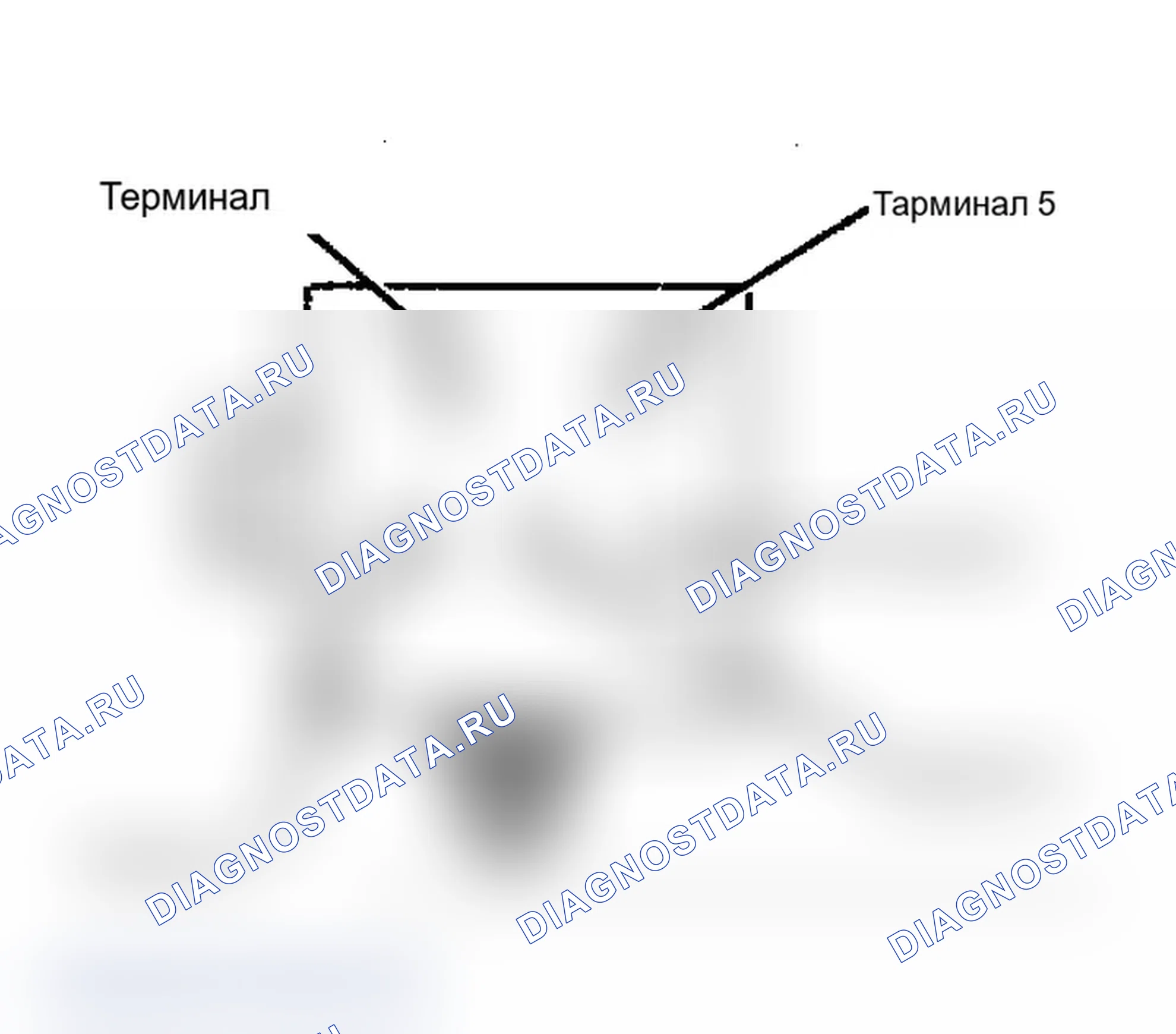 Рис. 2: Клеммы реле блокировки дверей (Aerostar и Vans) Не оставляйте тестовый свет подключенным более 2 минут.. Ford Cab & Chassis Ranger 