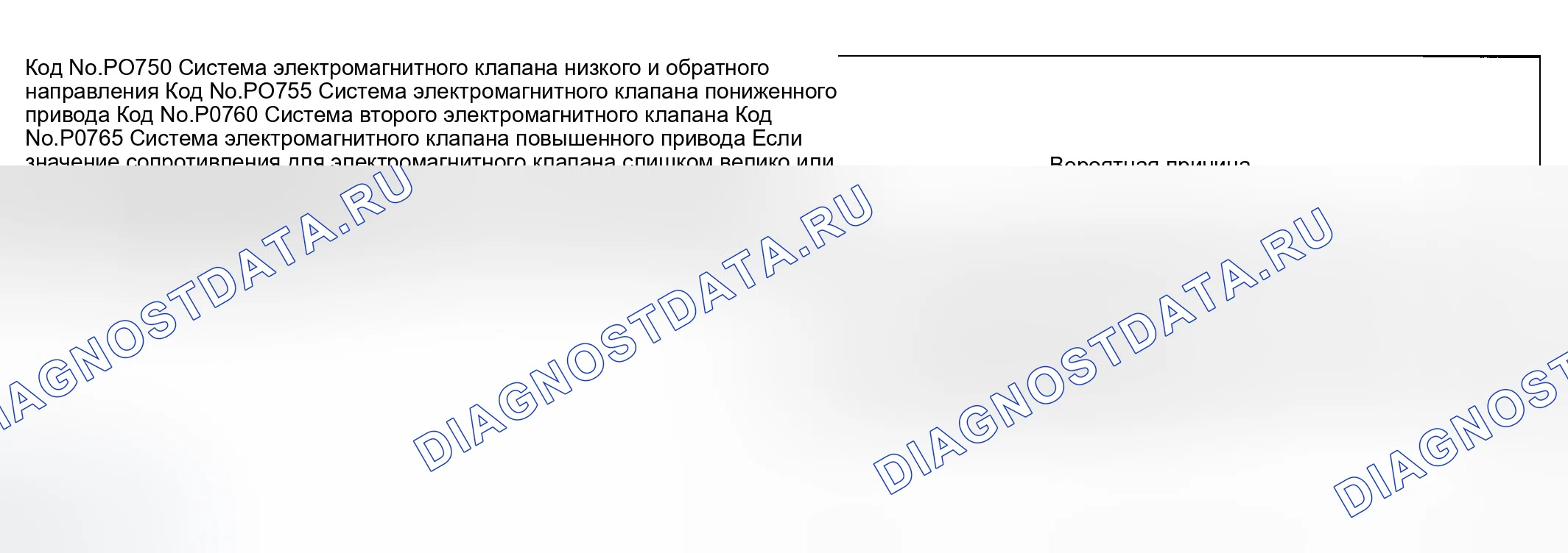 Рис. 60: расшифровка кода ошибки P0750, P0755, P0760 и P0765: Системы электромагнитных клапанов. Hyundai Sonata V