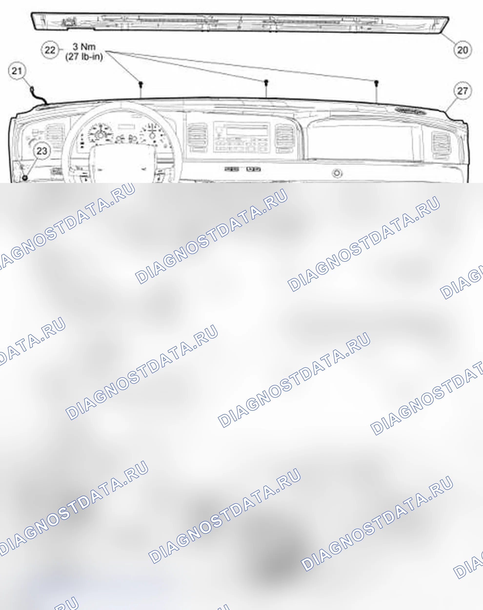 Рис. 1: Приборная панель. Mercury Grand Marquis IV рестайлинг