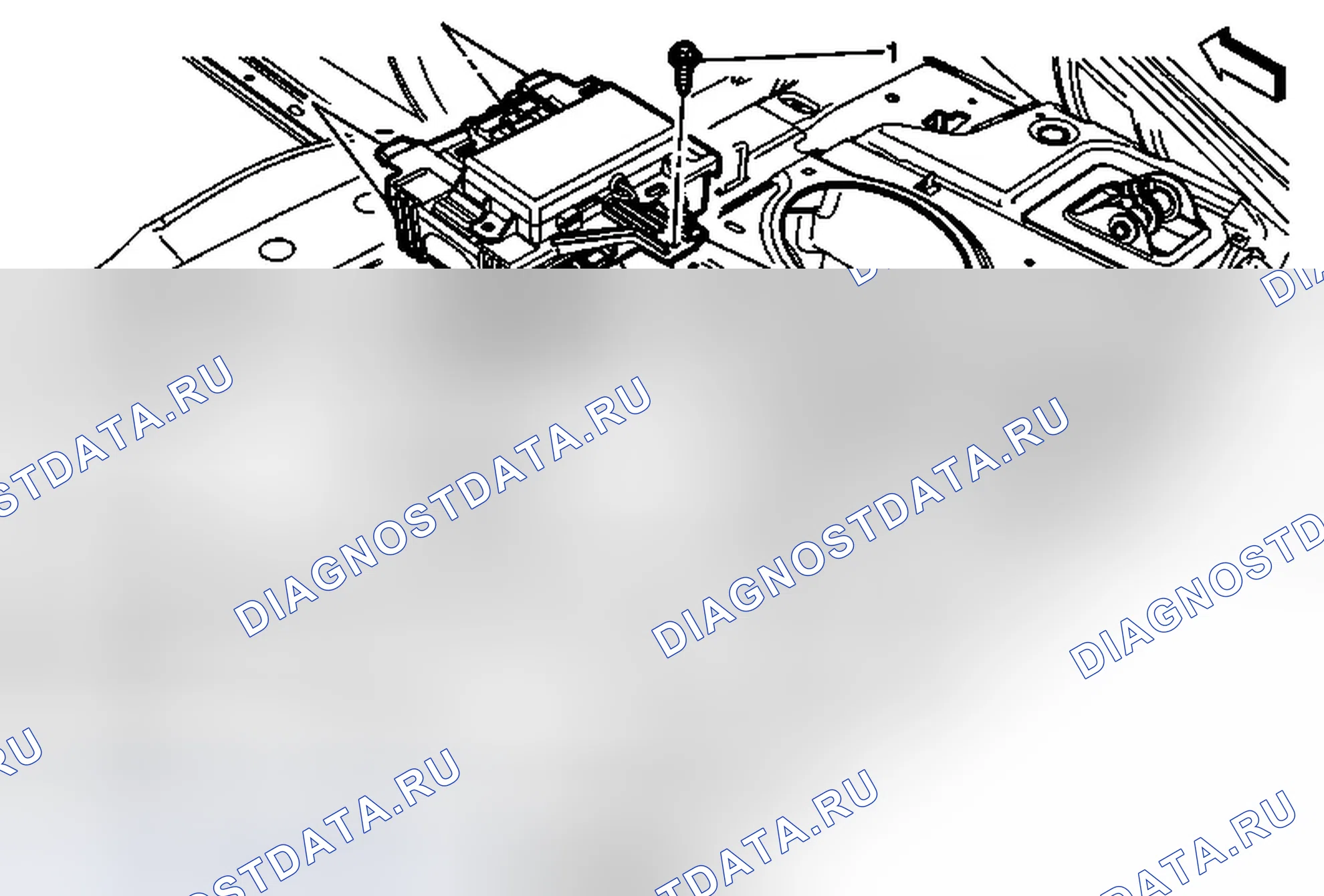 Рис. 34: Замена кронштейна модуля интерфейса связи. Chevrolet Malibu VIII рестайлинг