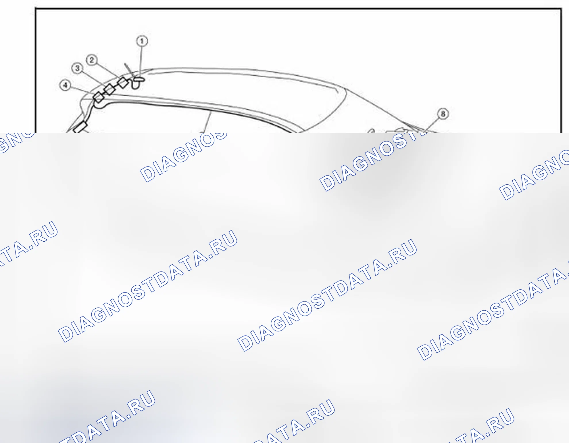 Рис. 983: Расположение антенн. Infiniti QX60 I