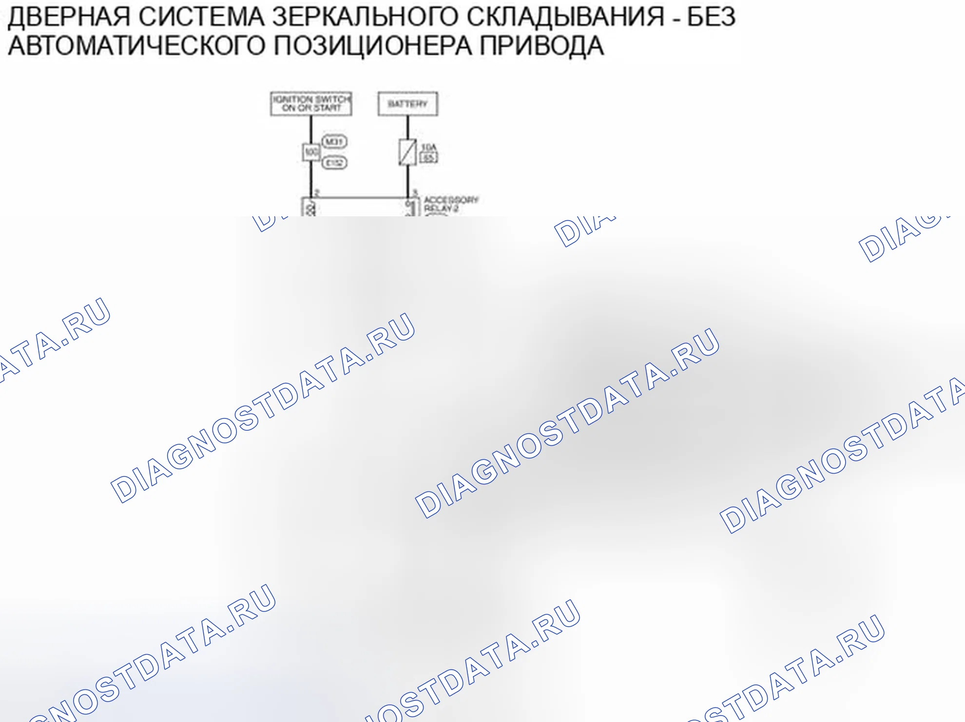 Рис. 53: Схема подключения - Система Питание Fold. Infiniti QX60 I