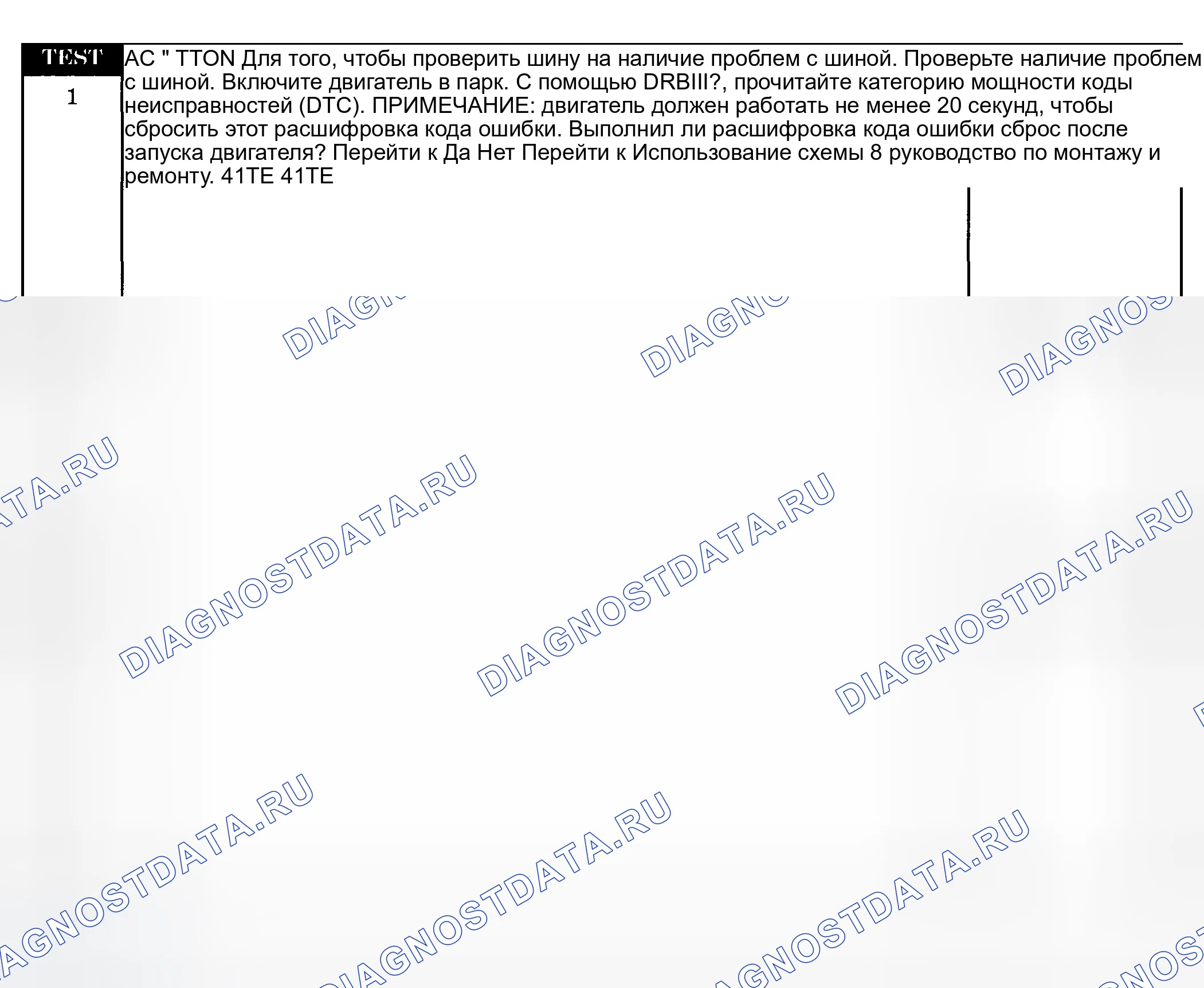 Рис. 731: Диагностические процедуры. Dodge Grand Caravan IV