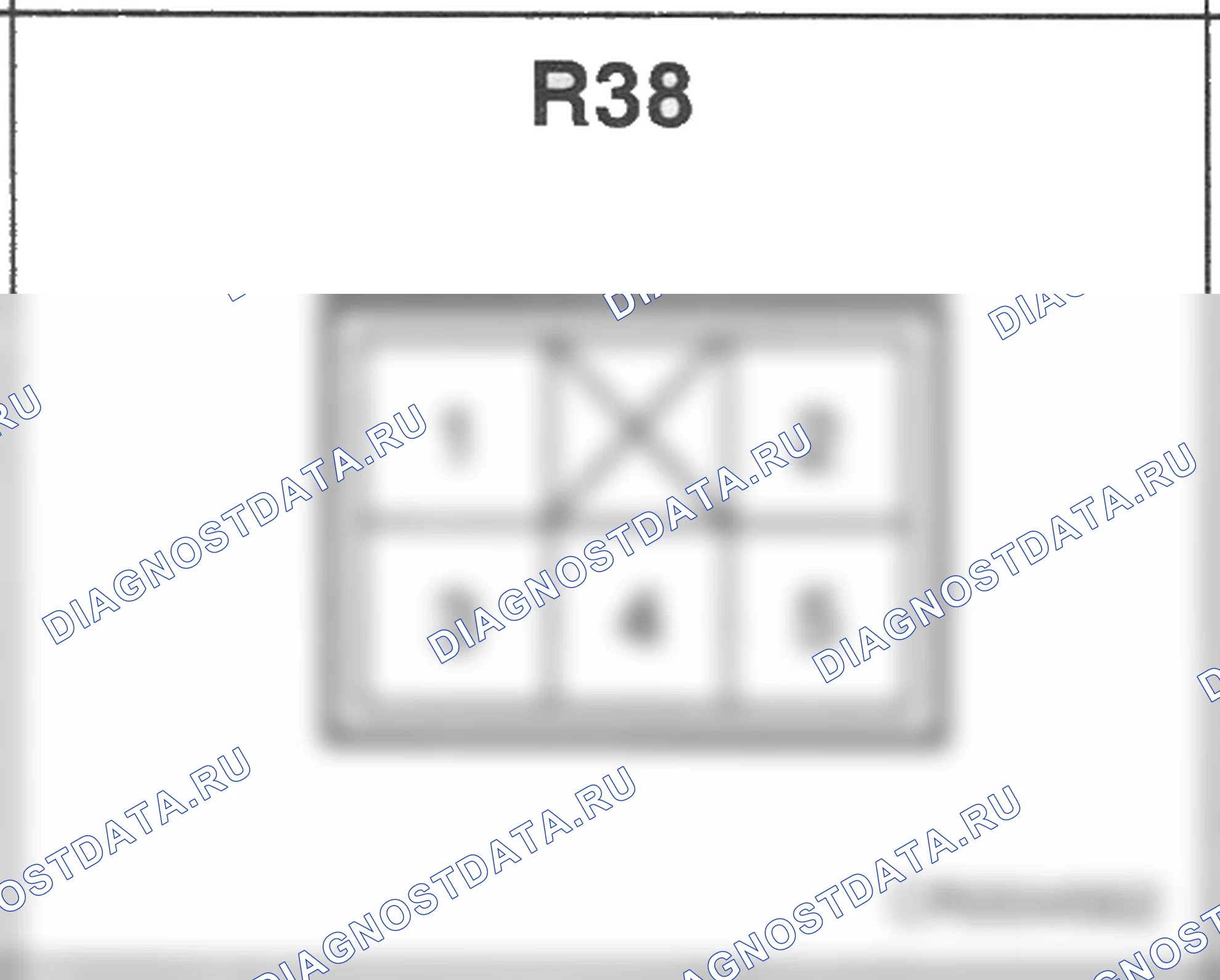 Распиновка разъёма R38 — заднего жгута. Hyundai Accent LC