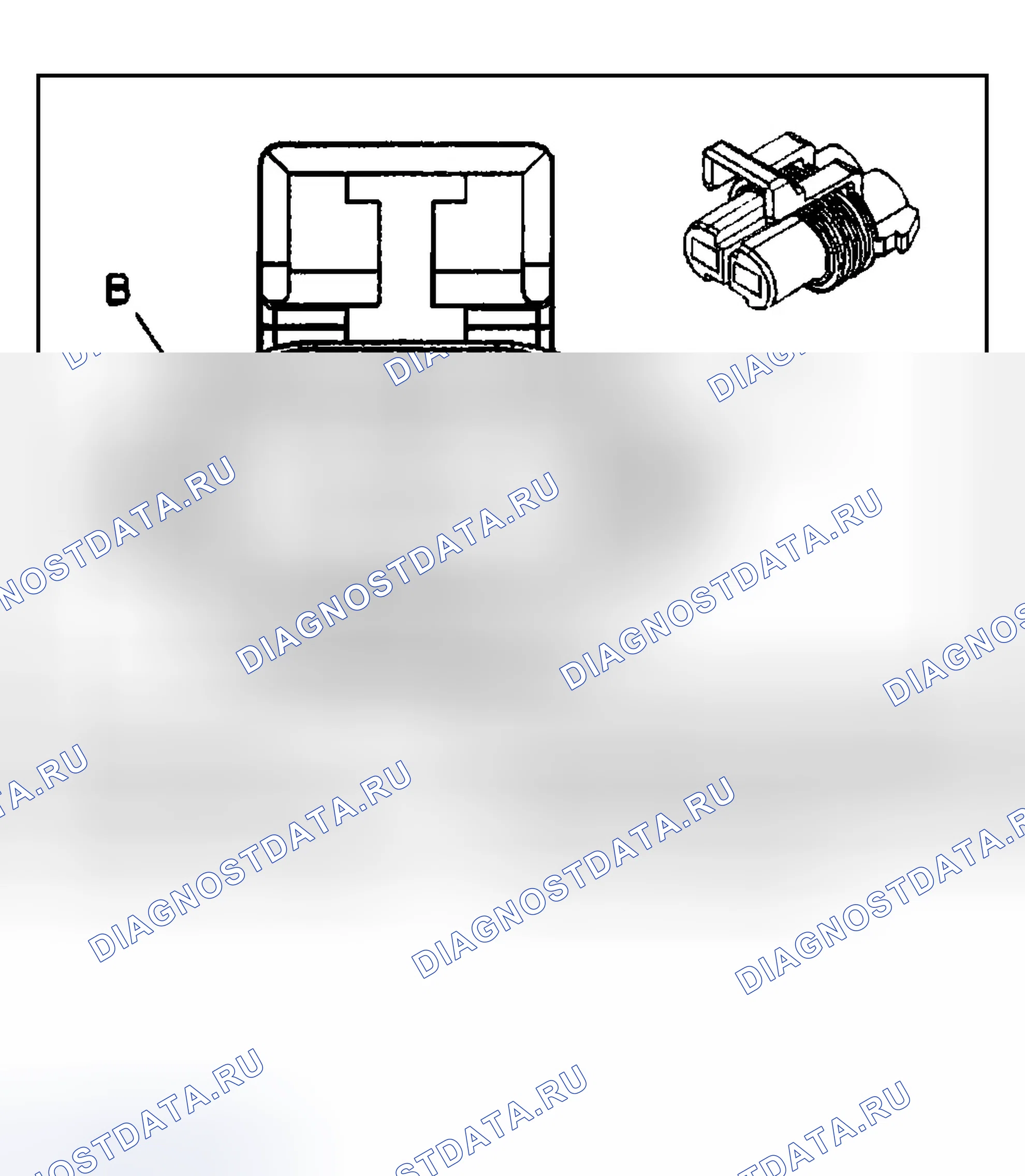 Рис. 8: Виды с торца соединителя ABS. Chevrolet TrailBlazer I