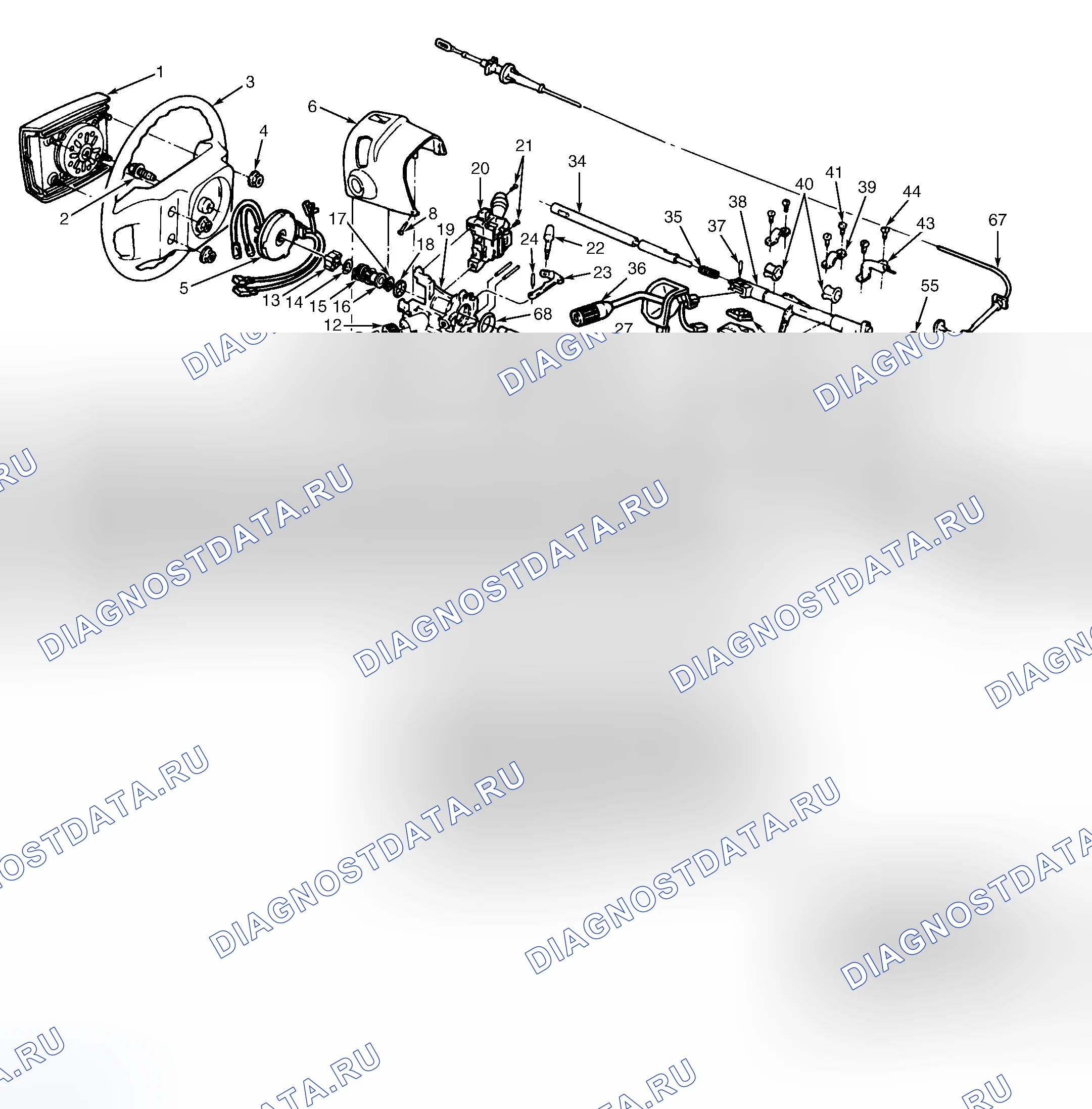 Рис. 4: КАПИТАЛЬНЫЙ РЕМОНТ рулевой колонки. Ford Explorer II