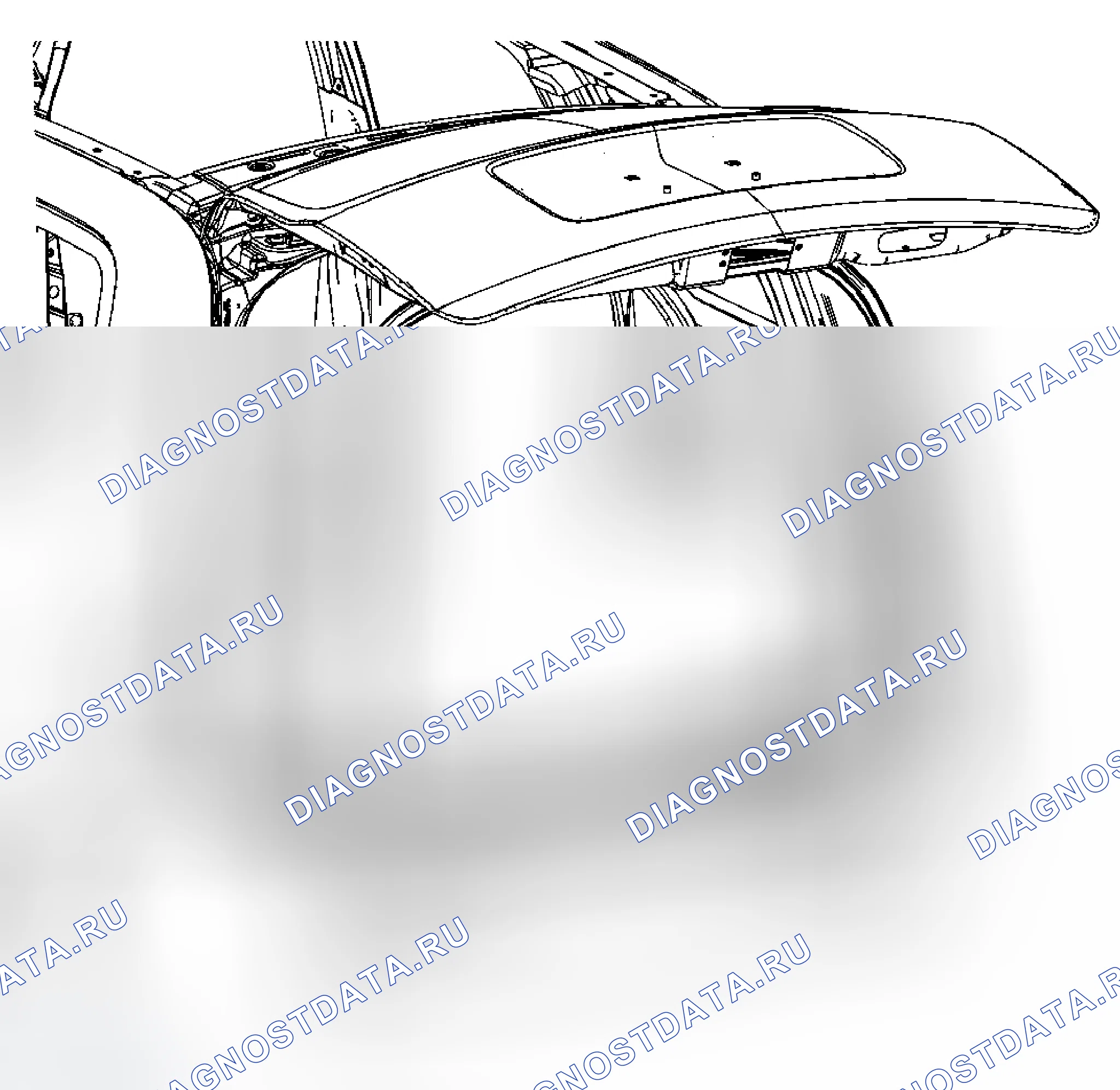 Рис. 37: Замена крышки заднего отсека. Chevrolet HHR I