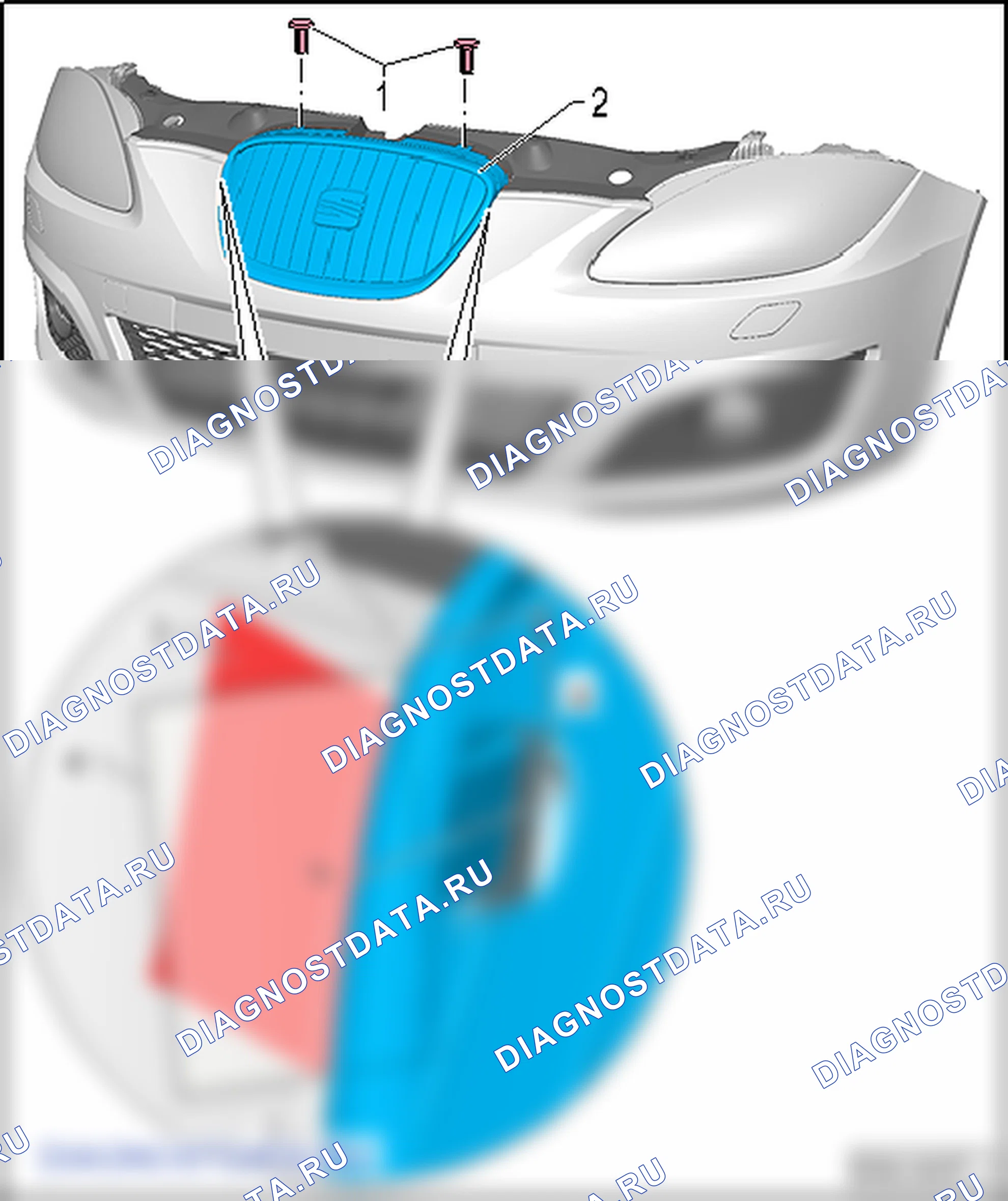 Облицовка переднего бампера. SEAT Leon Ii