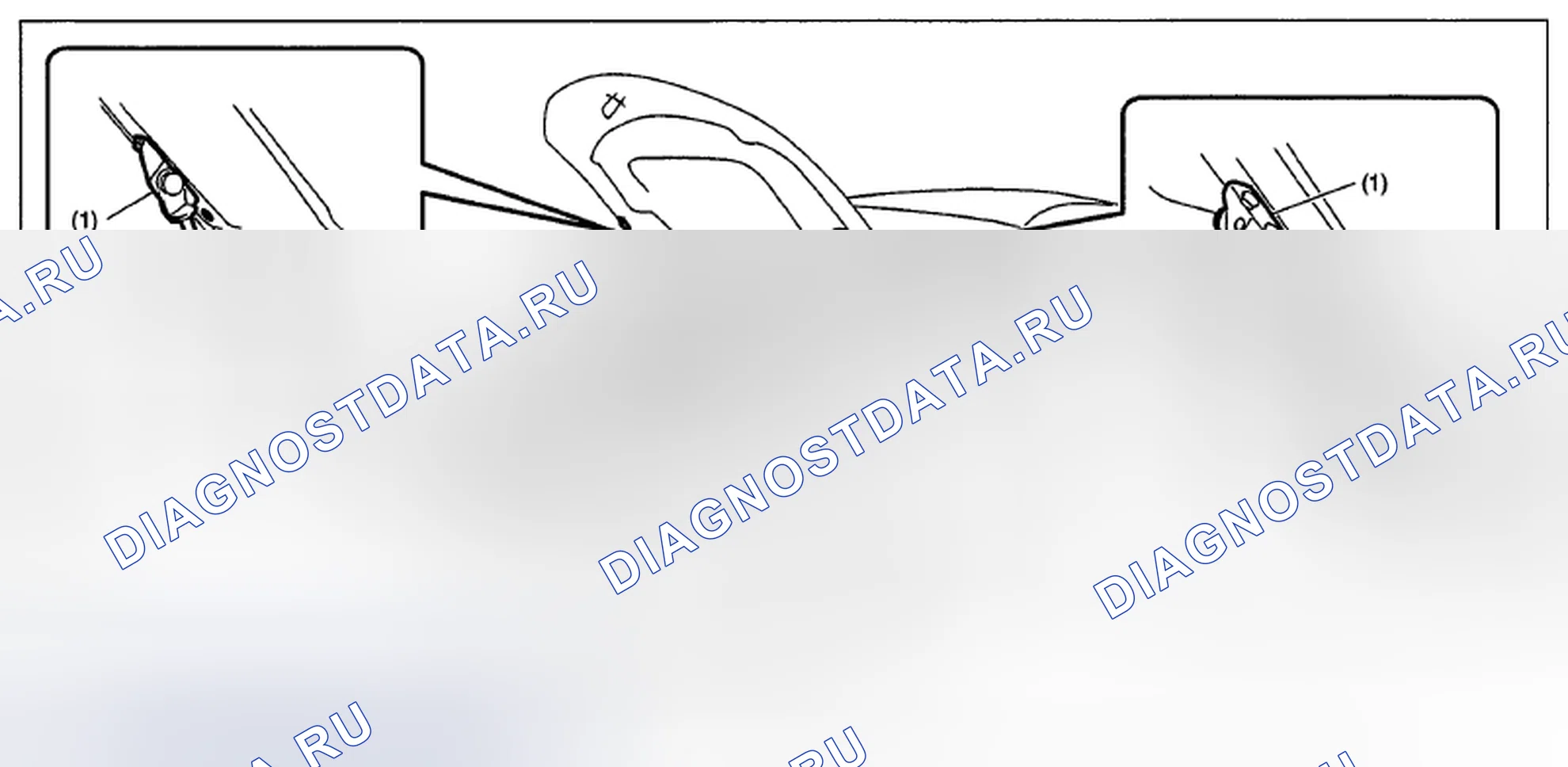 Рис. 50: ПОЛОЖЕНИЕ ЗАСЛОНКИ ПЕРЕДНЕГО КАПОТА. Subaru Impreza WRX STI GR