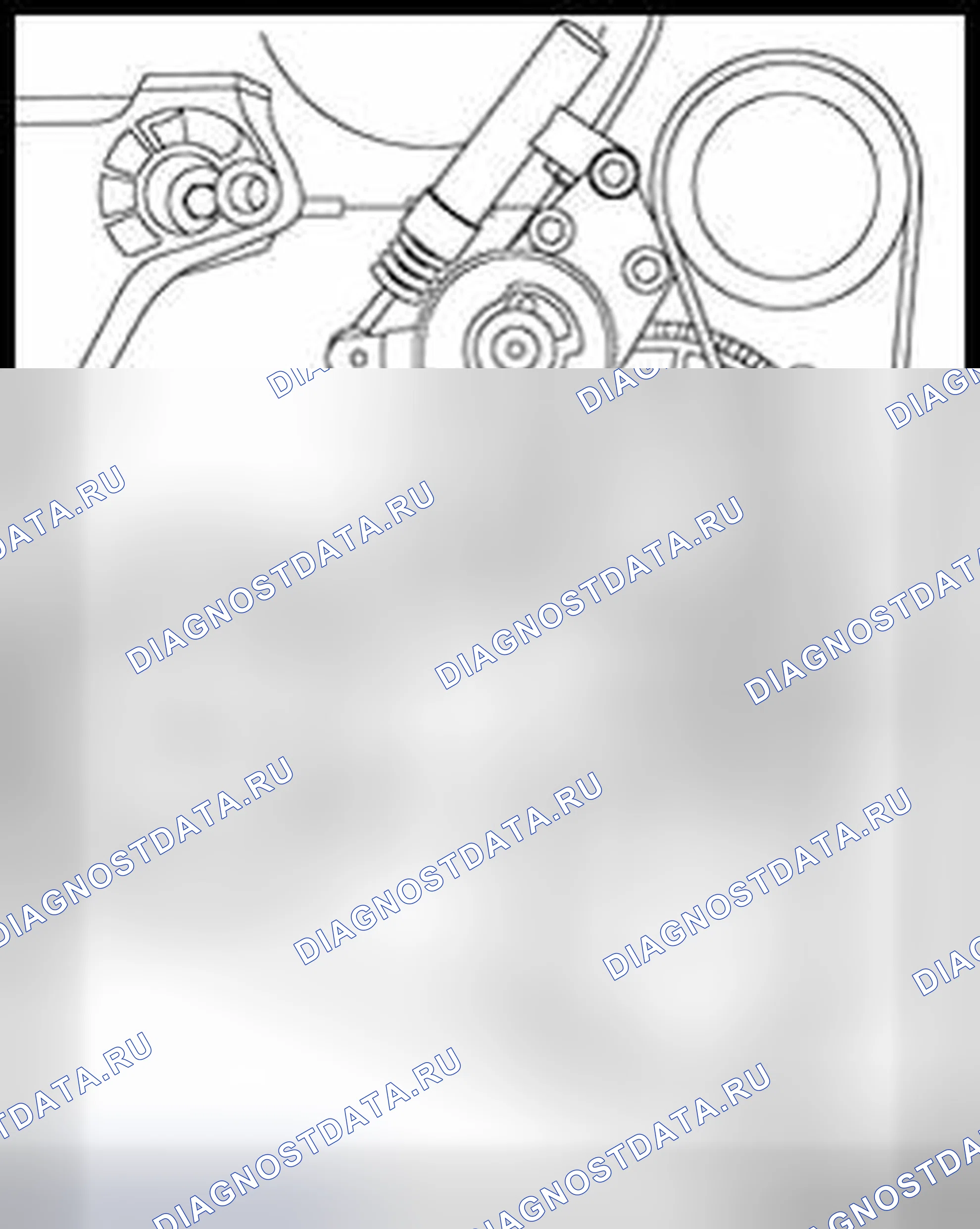 Рис. 88: Ребристый ремень, прокладка. Volkswagen Golf Mk4