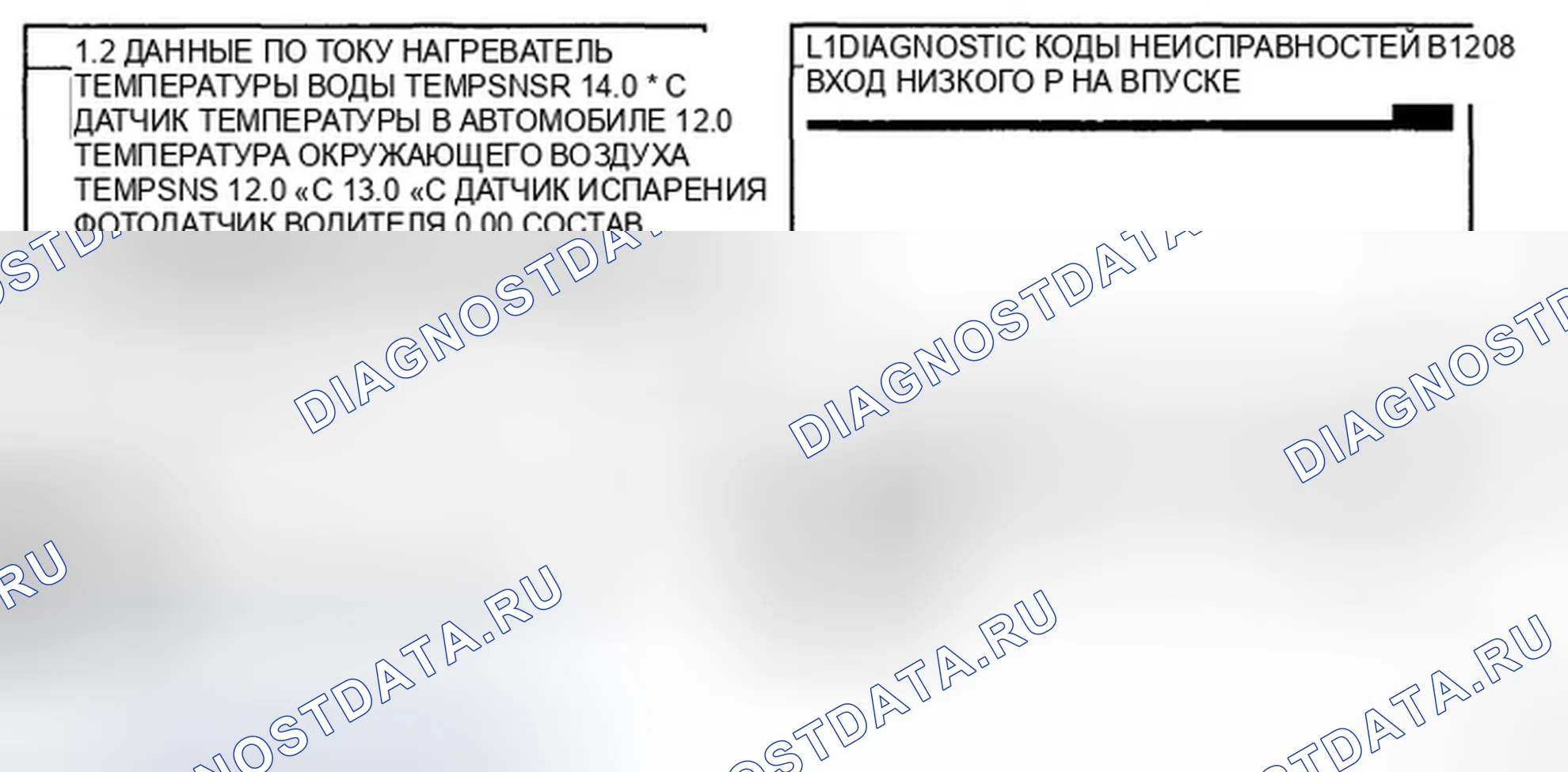 Рис. 4: МОНИТОРИНГ ДАННЫХ SCANTOOL. Hyundai Azera I