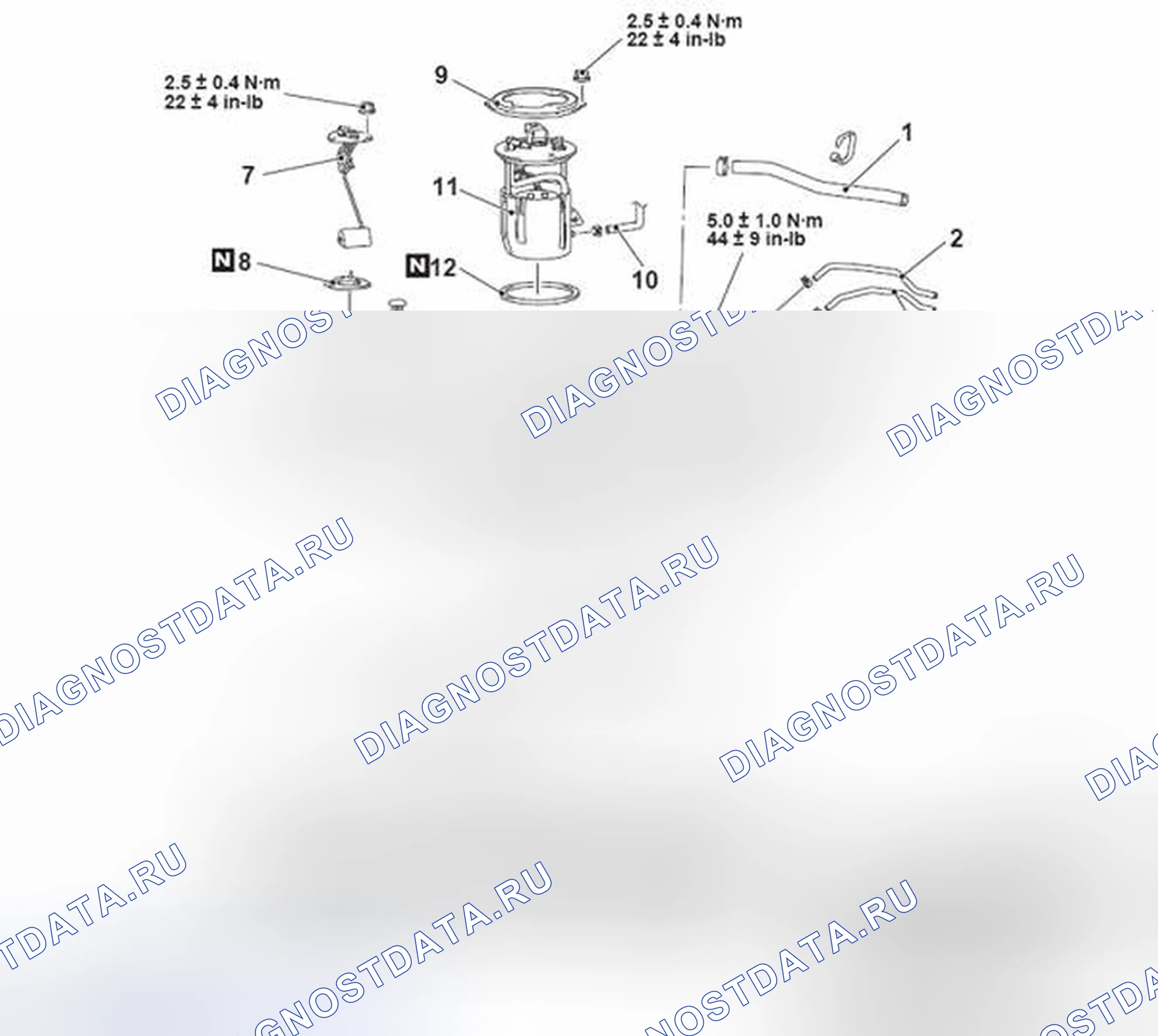 Рис. 46: ТОПЛИВНЫЙ БАК В СБОРЕ. Honda Domani MB