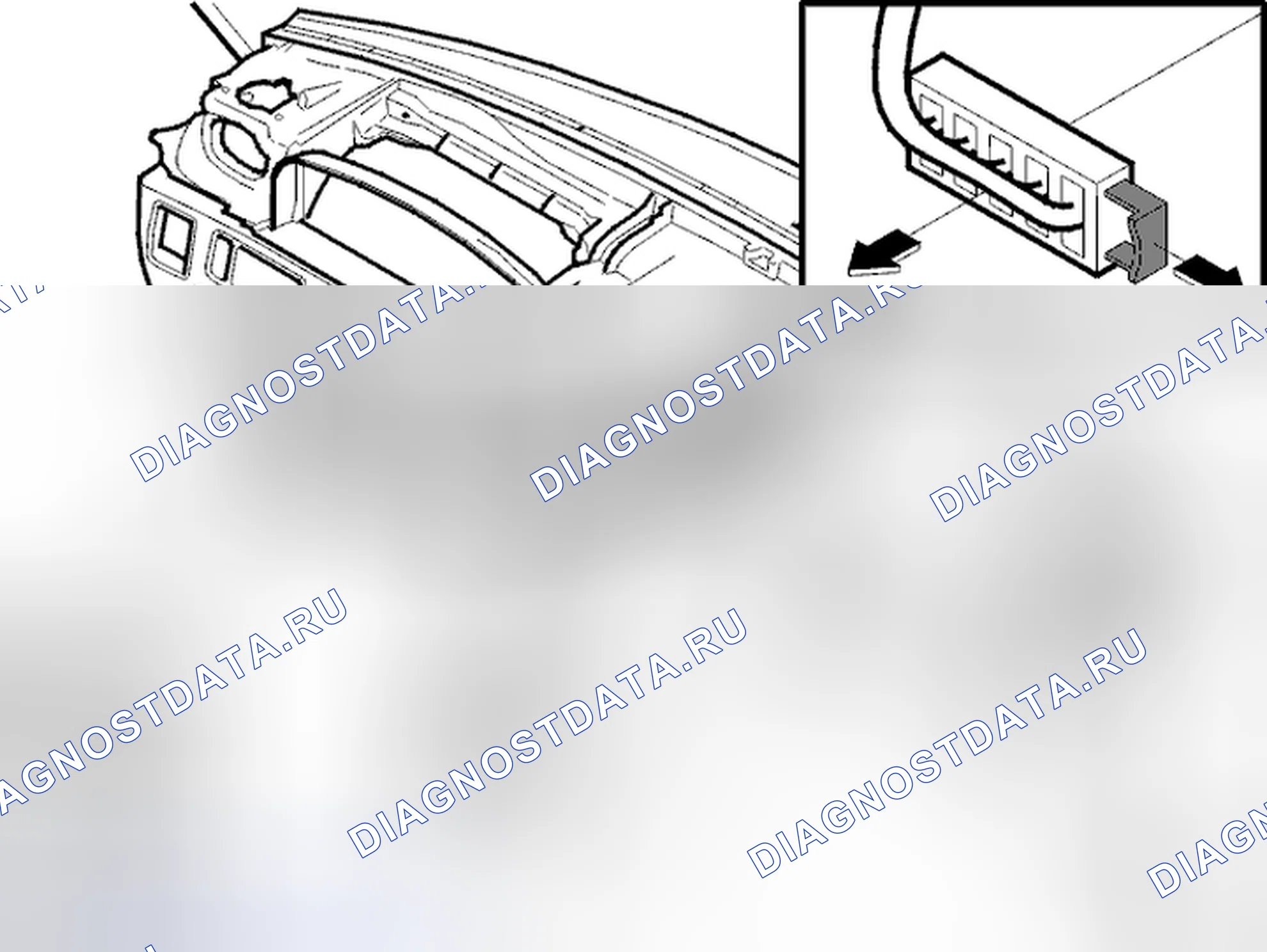 Рис. 925: Винты приборной панели в пассажирском салоне. Volvo C70 I