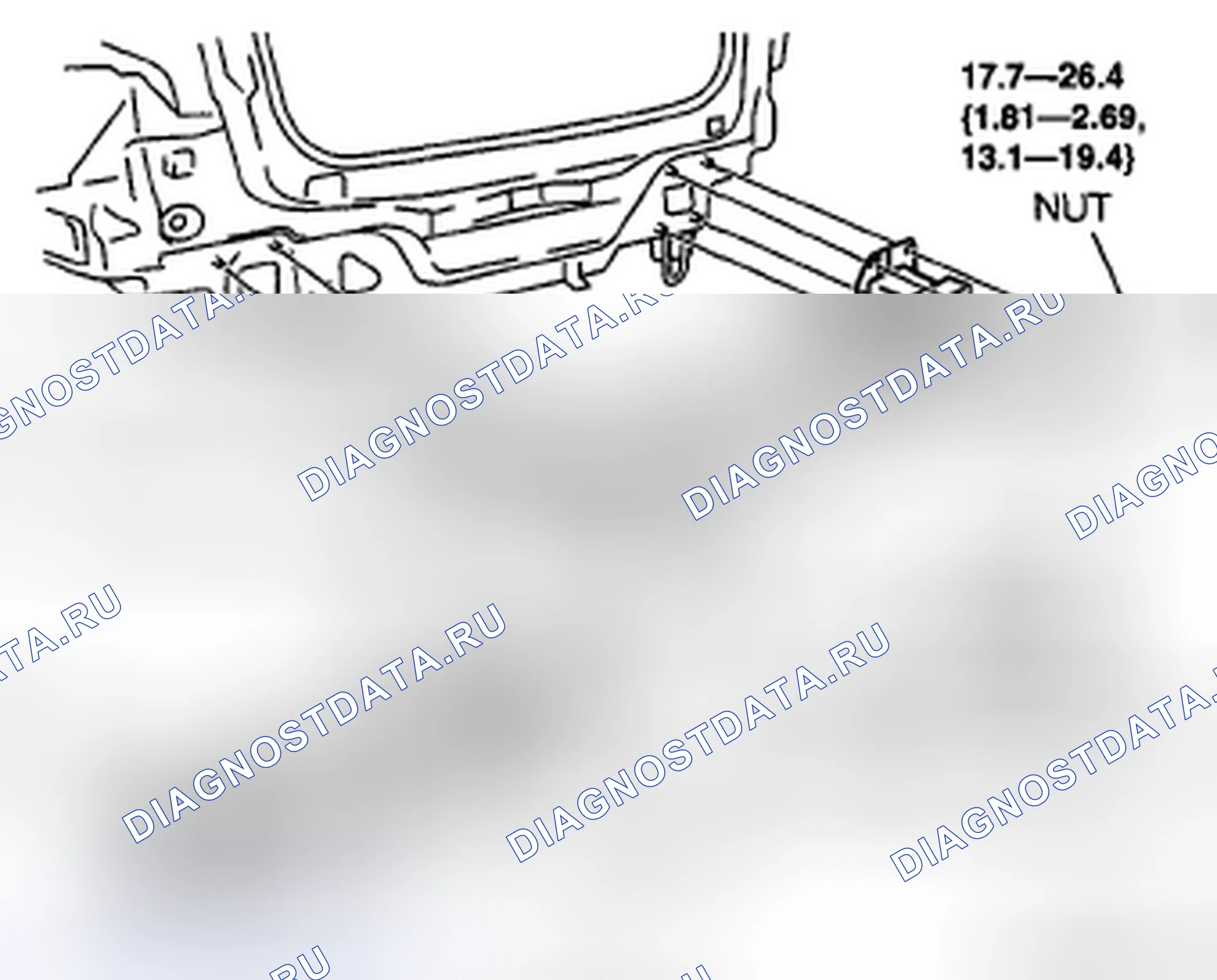 Рис. 27: ДЕМОНТАЖ / МОНТАЖ АРМИРОВАНИЯ ЗАДНЕГО БАМПЕРА. Honda CR-V IV
