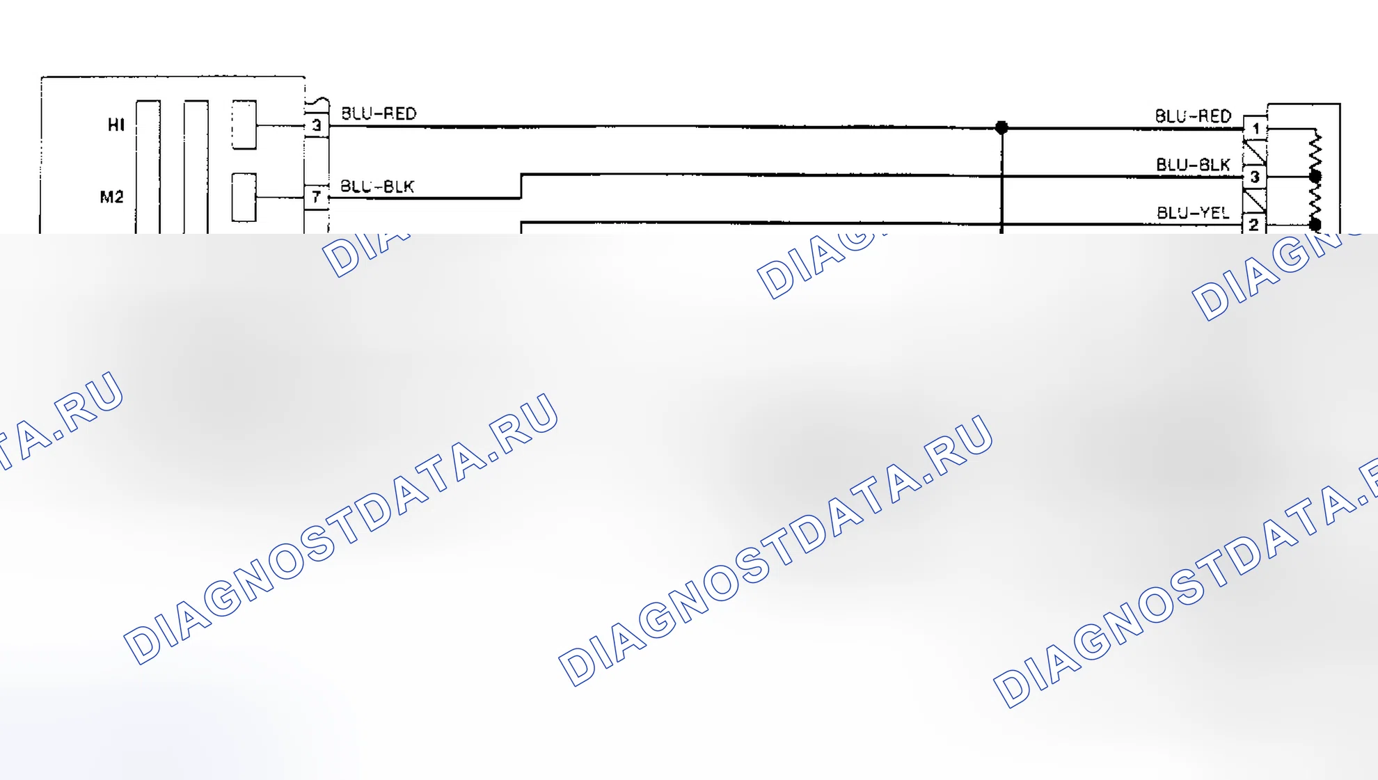 Рис. 32: Схема подключения системы нагревателей (Tercel). Toyota Tercel L40