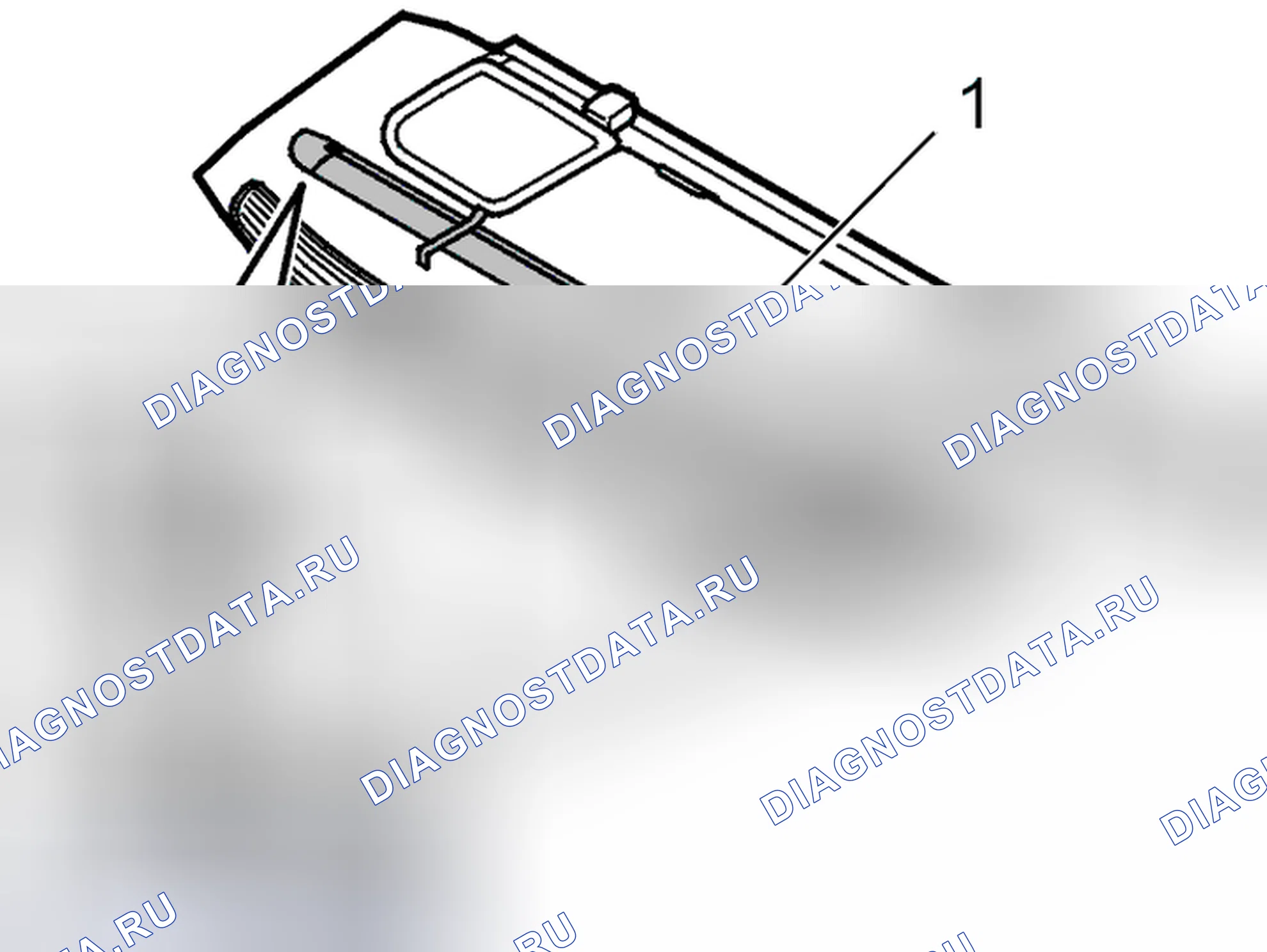 Рис. 99: Солнцезащитная шторка полки посылки. Volvo V70 II