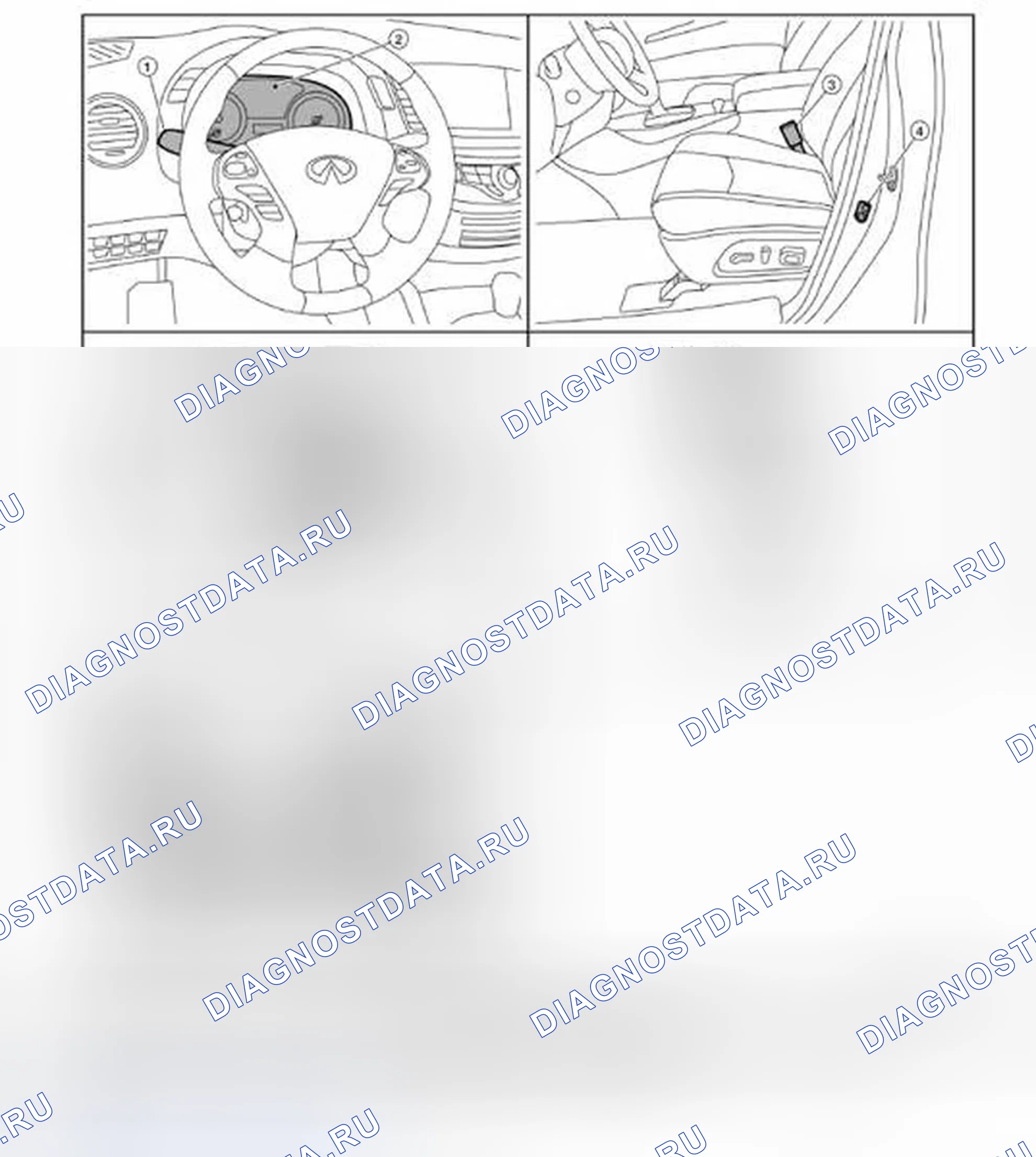 Рис. 35: Расположение компонентов. Infiniti QX60 I