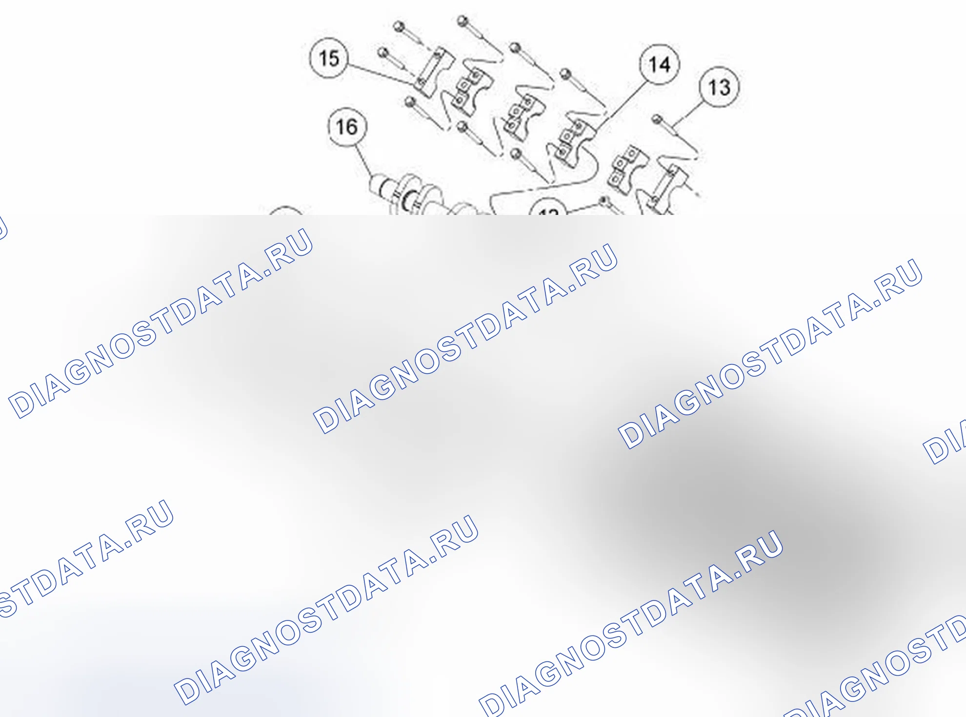 Рис. 1017: Головка цилиндра (Вид 2 из 3). Ford Mustang V рестайлинг 2