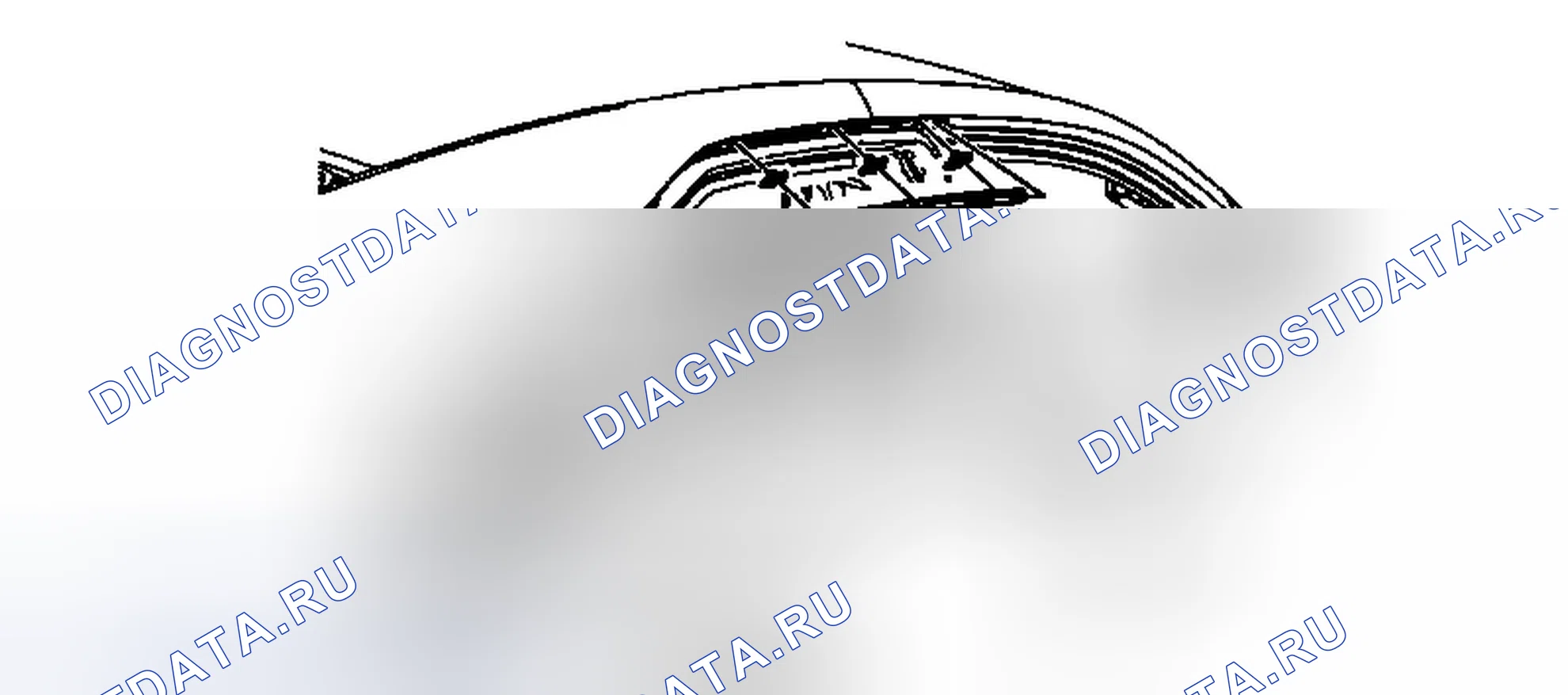 Рис. 1: Замена формовки центральной стойки (седан). Cadillac CTS II