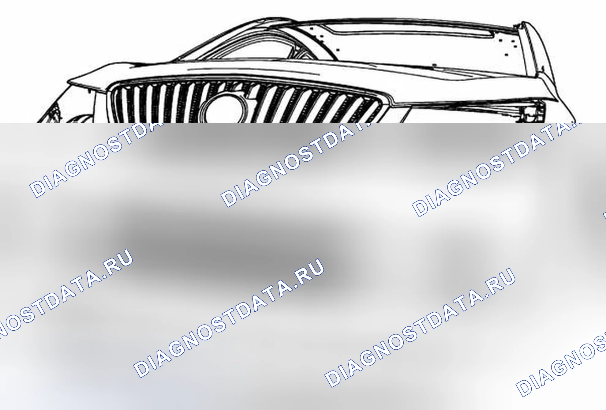 Рис. 16: Замена дефлектора воздуха переднего бампера - центр. Buick LaCrosse II