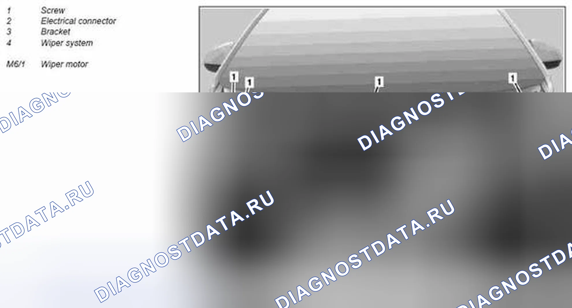 Рис. 38: Демонтаж / монтаж системы стеклоочистителей - AR82.30-P-6400MCU. Kia Soul I