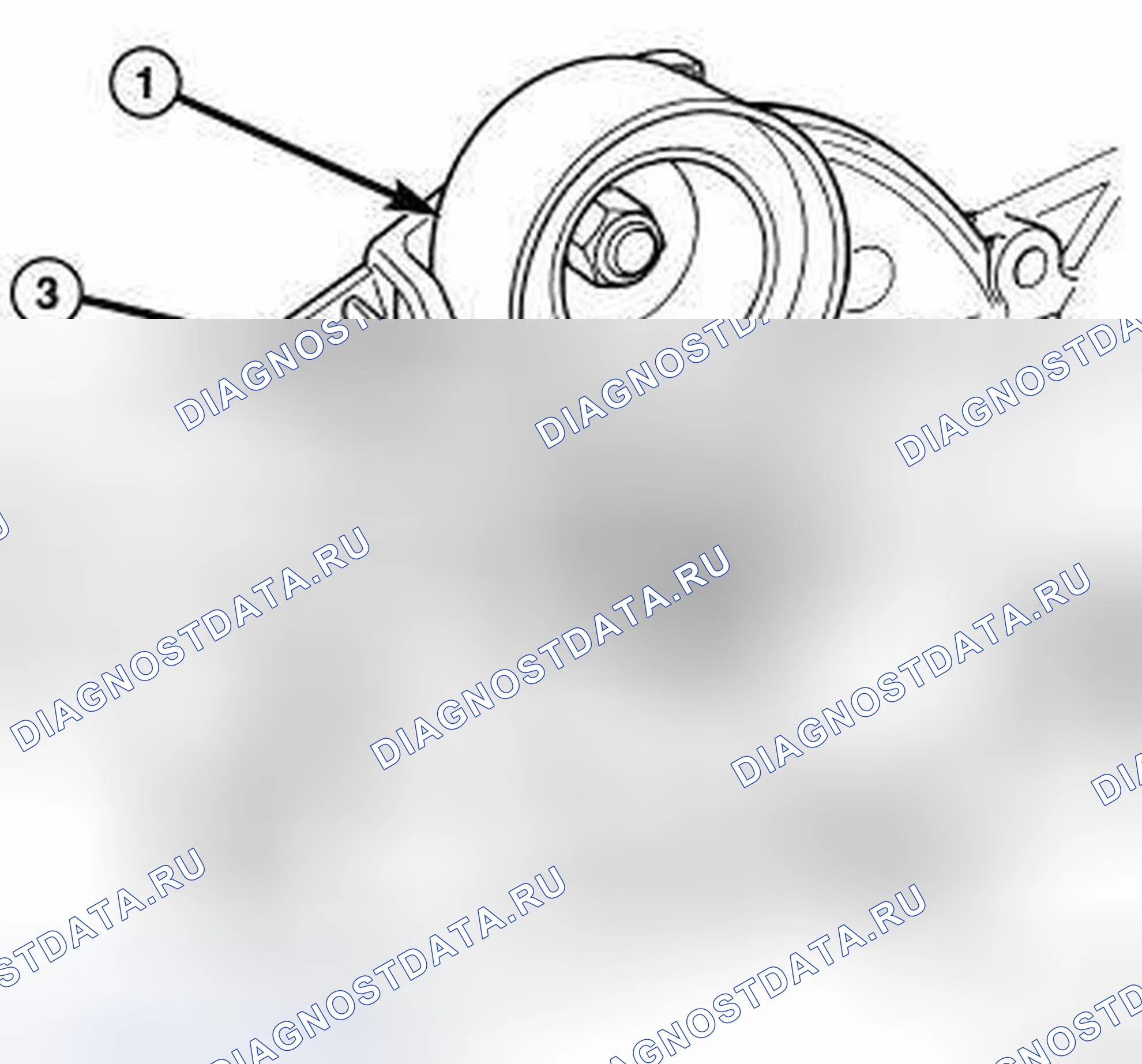 Рис. 482: НАТЯЖНОЙ ШКИВ В СБОРЕ. Dodge Journey I