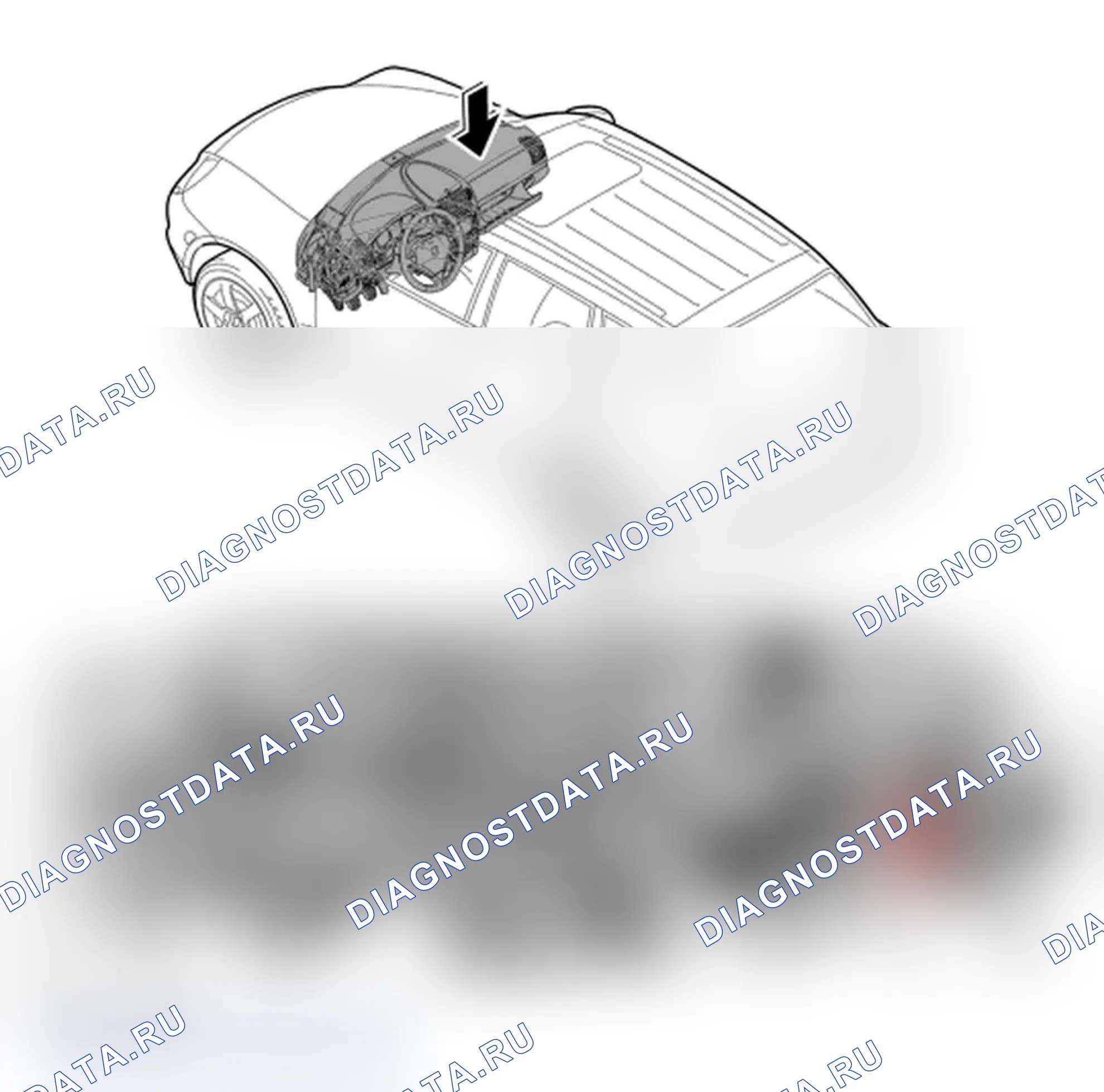 Рис. 31: Демонтаж двигателя нагревателя/воздуходувки свежего воздуха. Porsche Cayenne S I