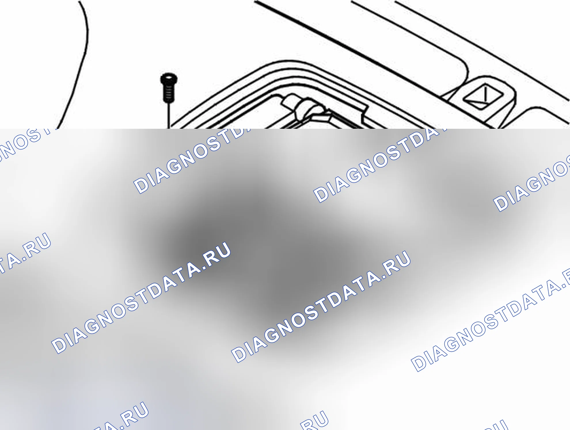 Рис. 105: УДАЛЕНИЕ ЦЕНТРАЛЬНОГО ГРОМКОГОВОРИТЕЛЯ. Volvo V50 I