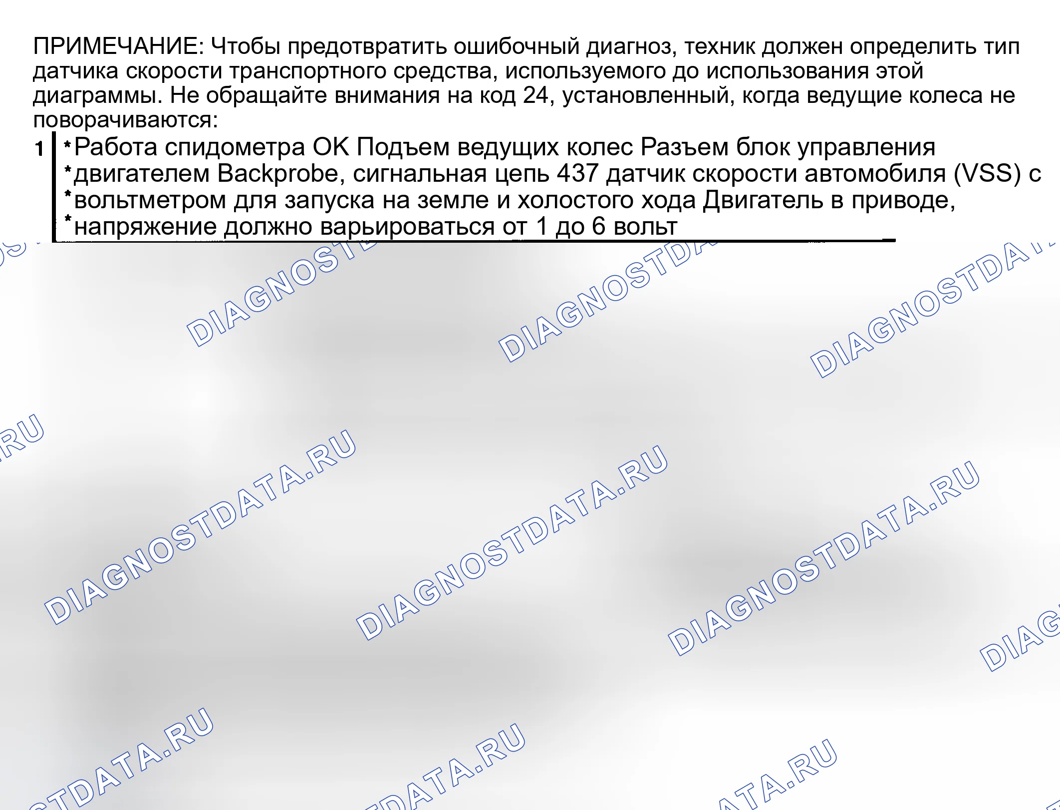 Рис. 198: Код 24, датчик скорости транспортного средства (датчик скорости автомобиля (VSS) (датчик скорости автомобиля)) - блок-схема. Buick Electra Estate Wagon 