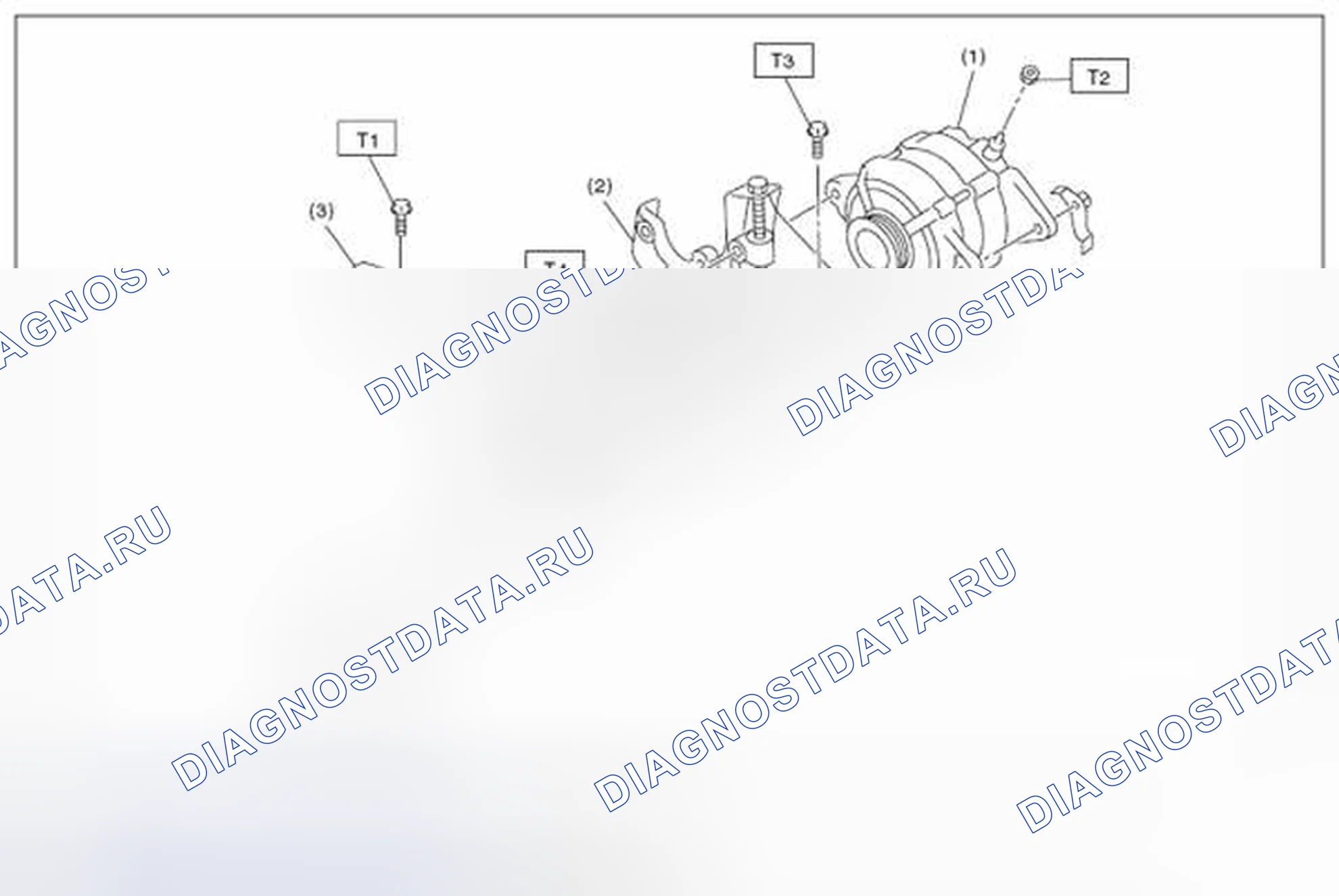 Рис. 86: КРОНШТЕЙН ГЕНЕРАТОРА. Subaru Impreza GK
