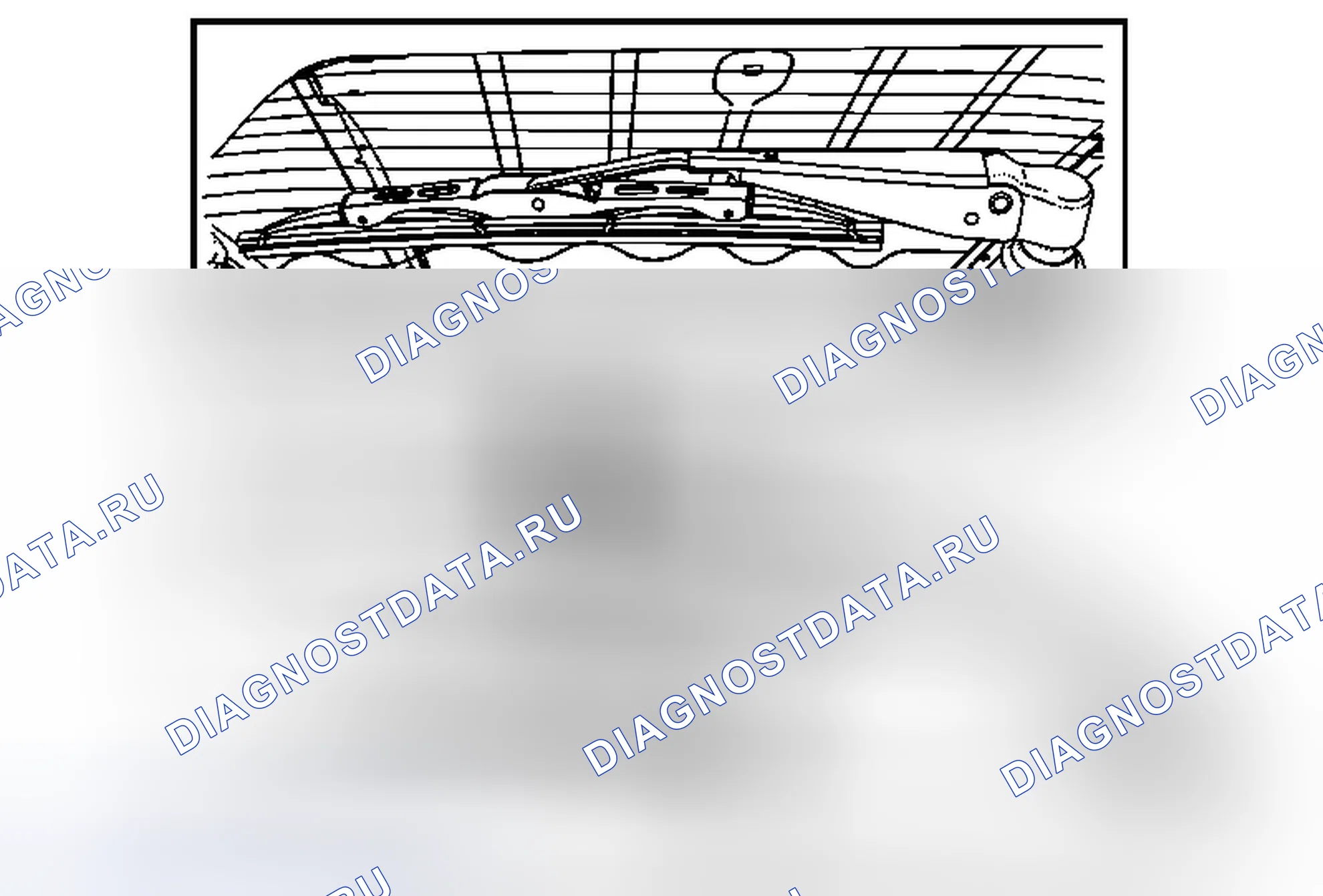 Рис. 18: Замена рычага стеклоочистителя заднего окна (траверса). Chevrolet Traverse I