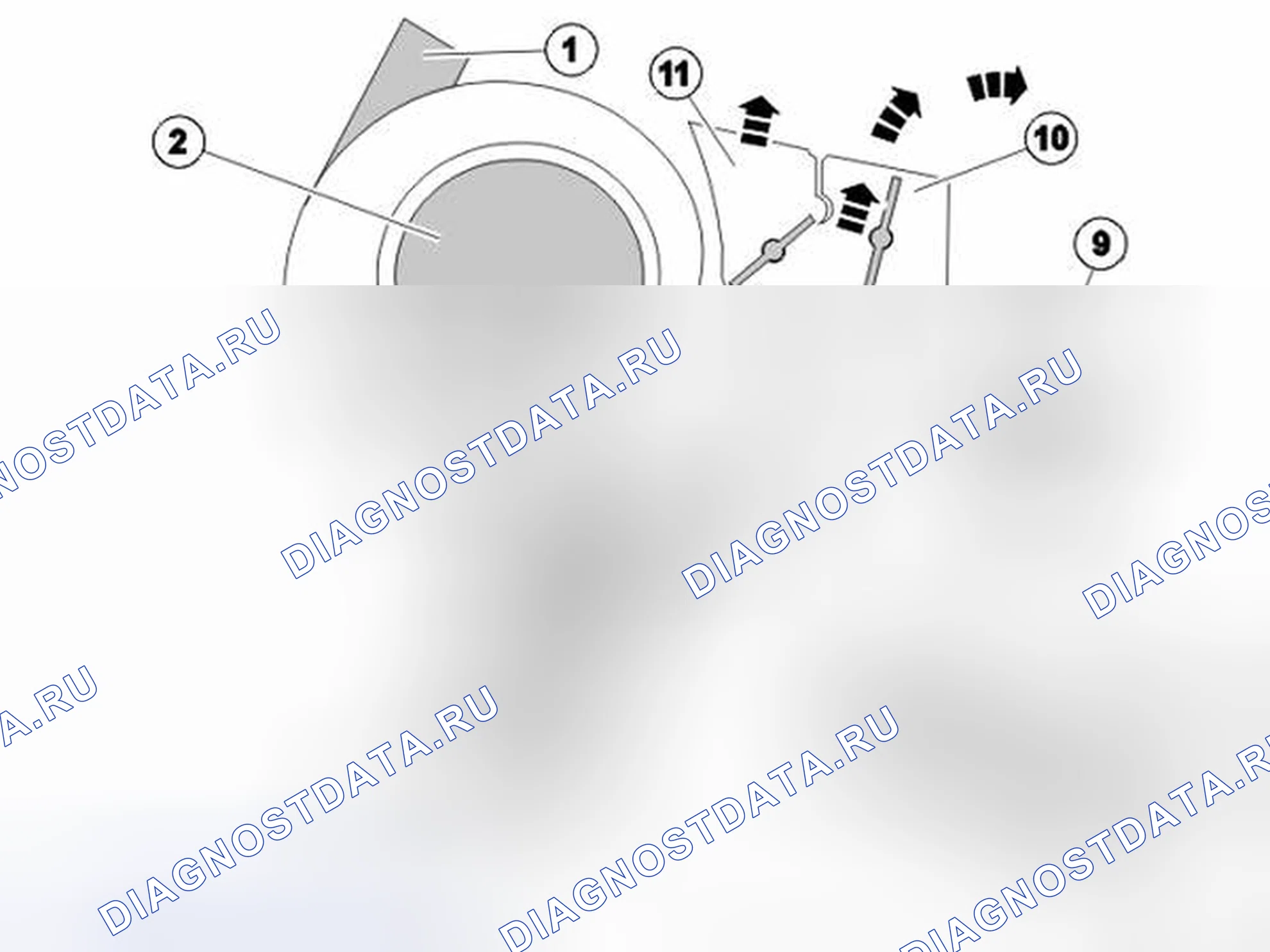 Рис. 852: РАСПОЛОЖЕНИЕ КОМПОНЕНТОВ КЛИМАТИЧЕСКОГО БЛОКА. Volvo S80 II рестайлинг