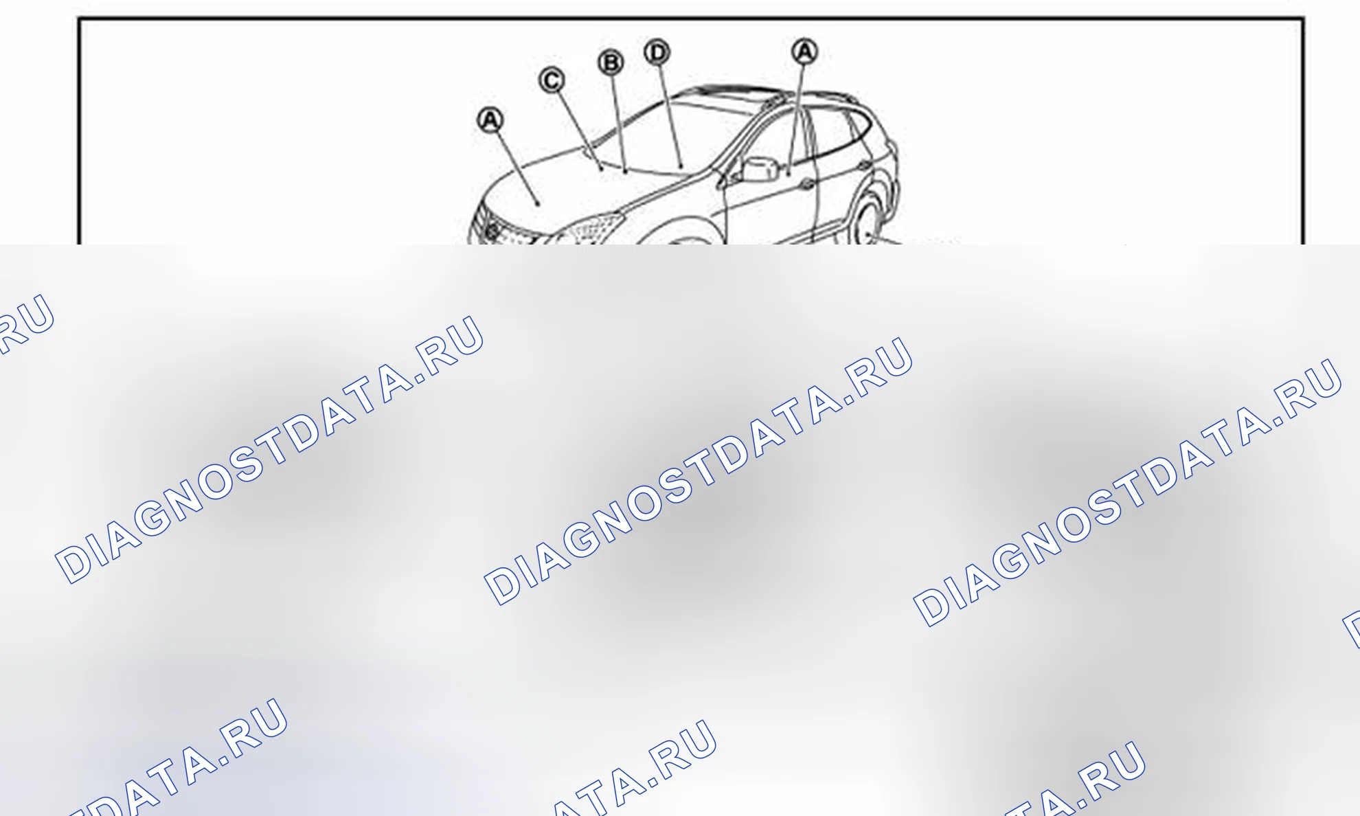 Рис. 19: Расположение компонентов. Nissan Rogue I рестайлинг